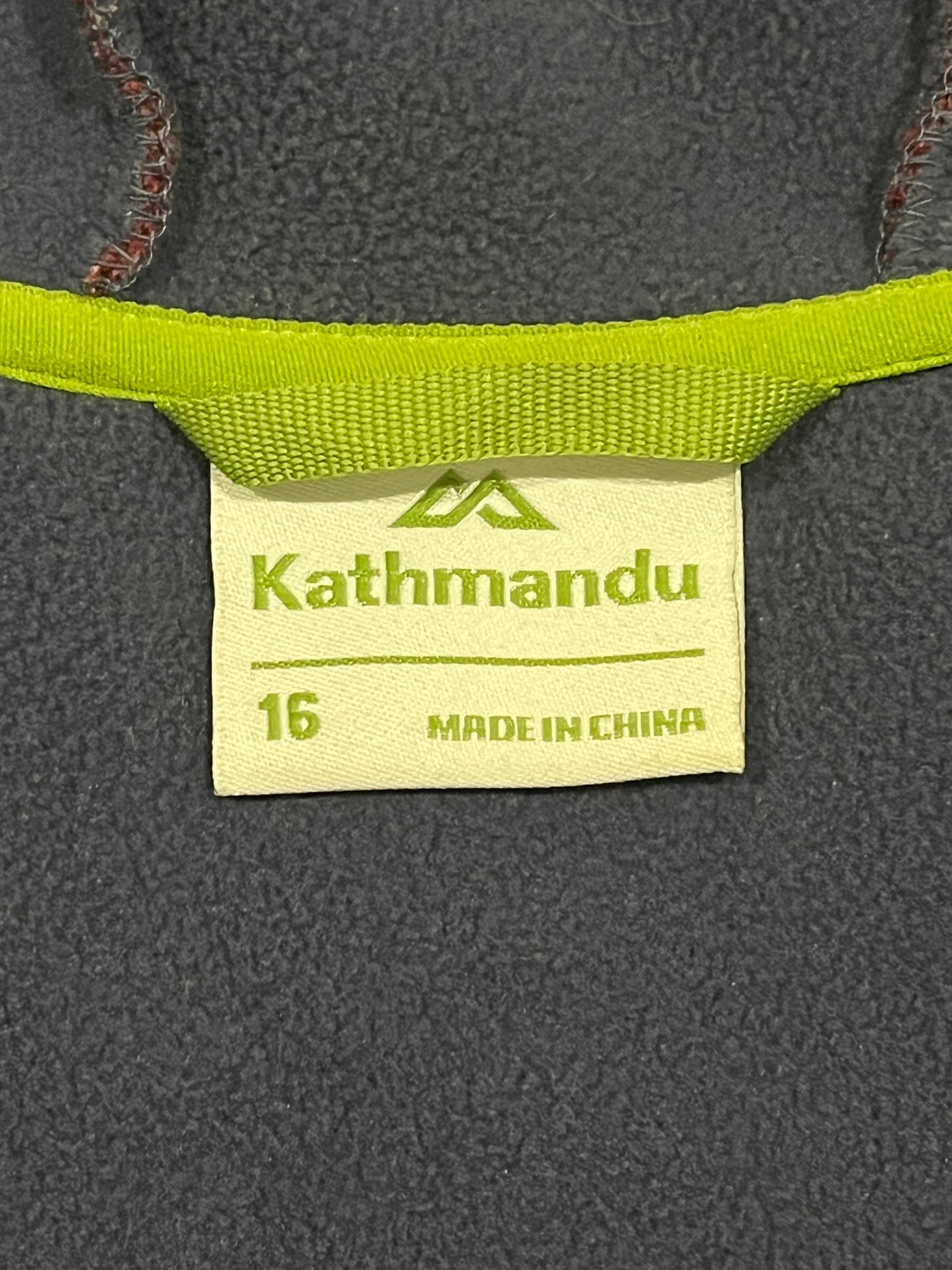 Kathmandu Womens Hooded Fleece Jacket Size 16 Burgundy Marle Full Zip Outdoor