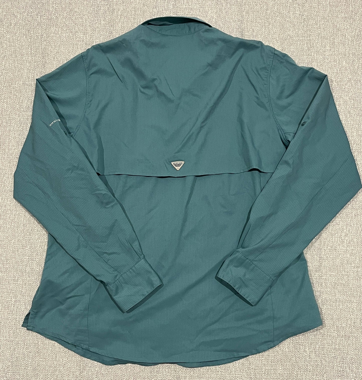 Columbia PFG Omni-Shade Womens Fishing Shirt Teal Long Sleeve XL Ventilated