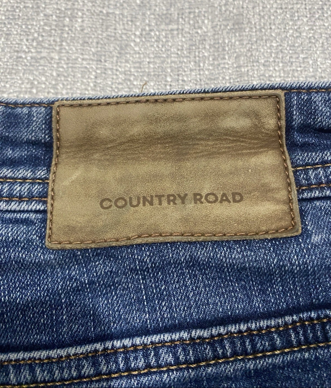 Country Road Slim Jeans Mens 32 Blue Stretch Denim Pants Tapered Casual