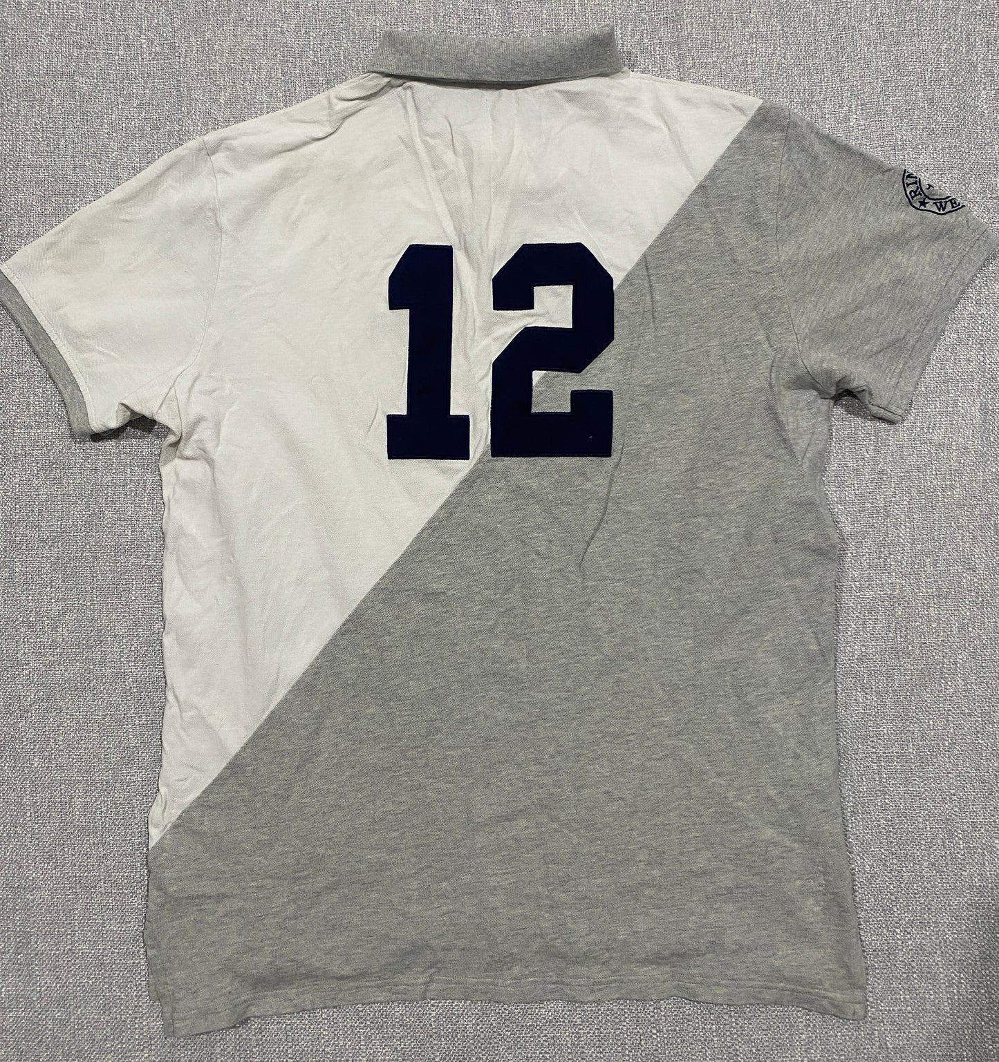 Ringers Western Classic Fit Polo Shirt Men’s Large White Grey Rugby Casual