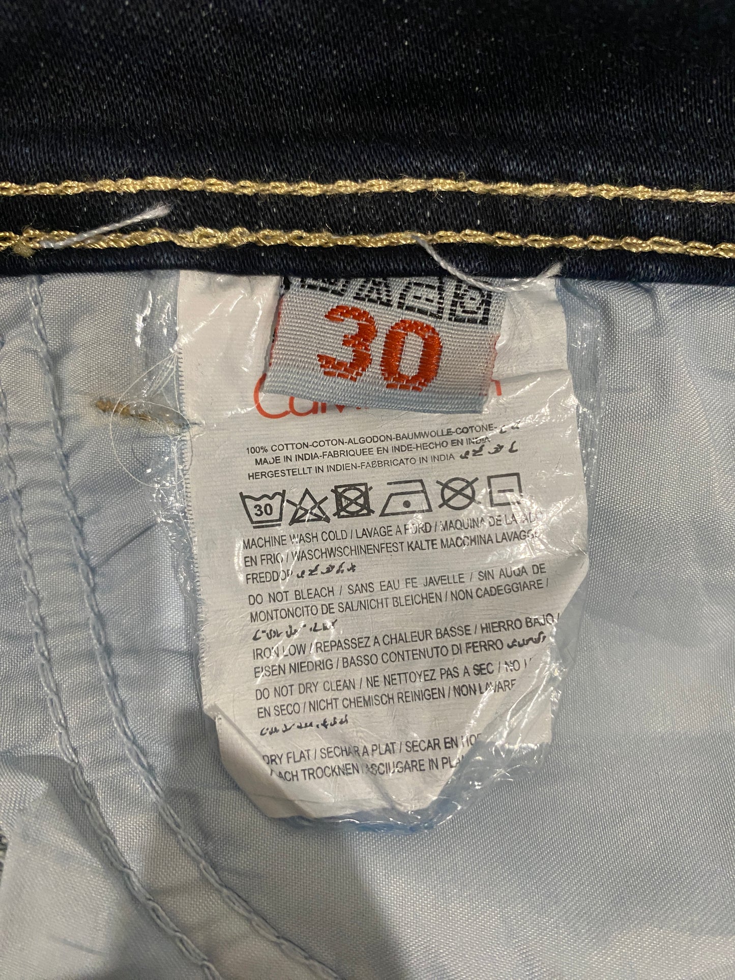 Calvin Klein Jeans Men’s 30 Dark Wash Blue Straight Leg
