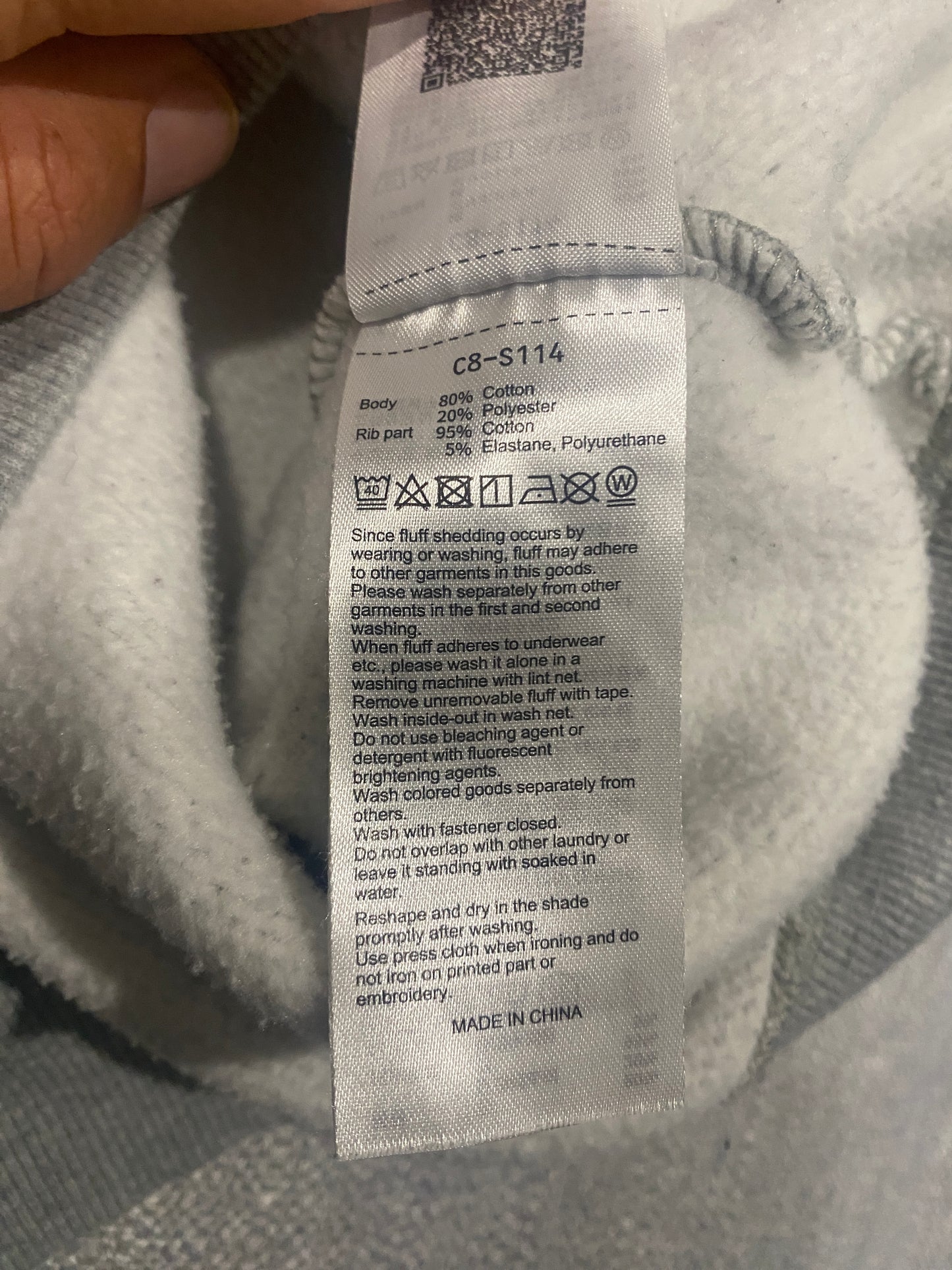 Champion x atmos Tokyo Hoodie Womens Large Grey Big Logo Pullover Sweatshirt