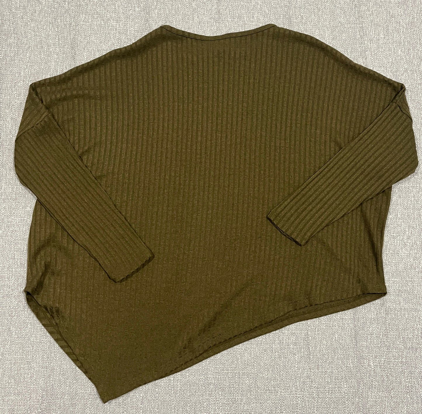 Seed Heritage Women’s Ribbed Long Sleeve Olive top size XS