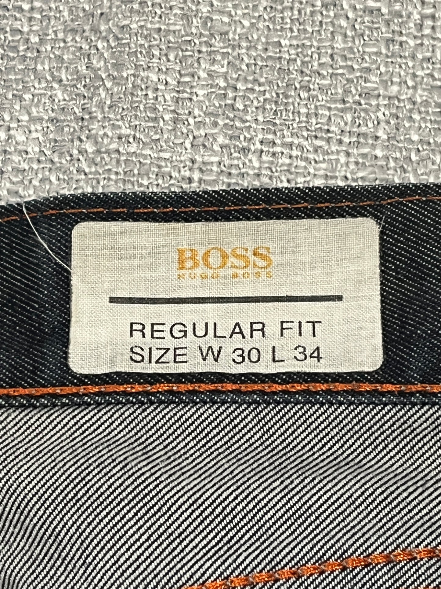 Hugo Boss Regular Fit Dark Wash Jeans W30 L34 Mens Designer Denim