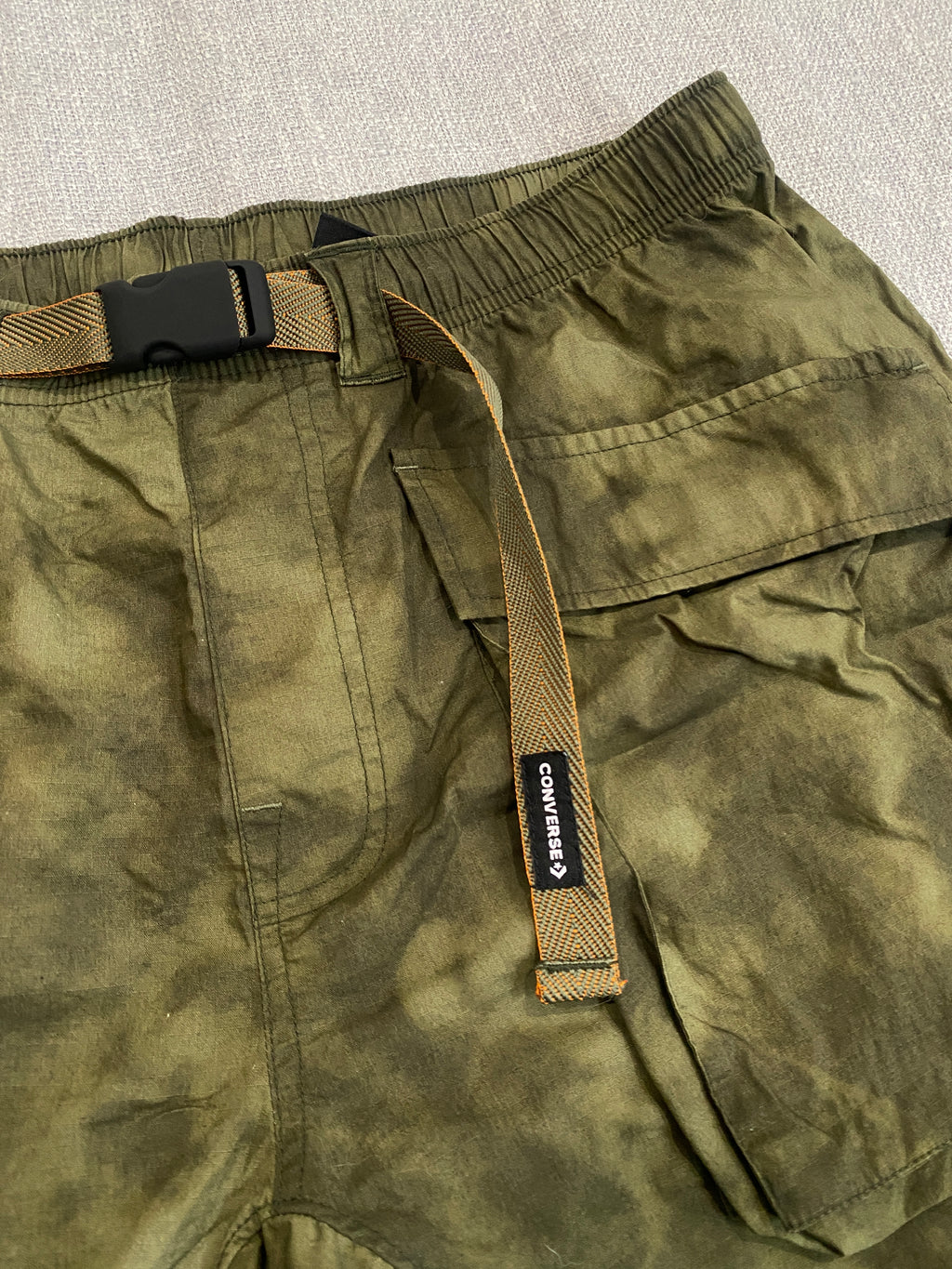 Converse Men's Cargo Shorts in Olive Green