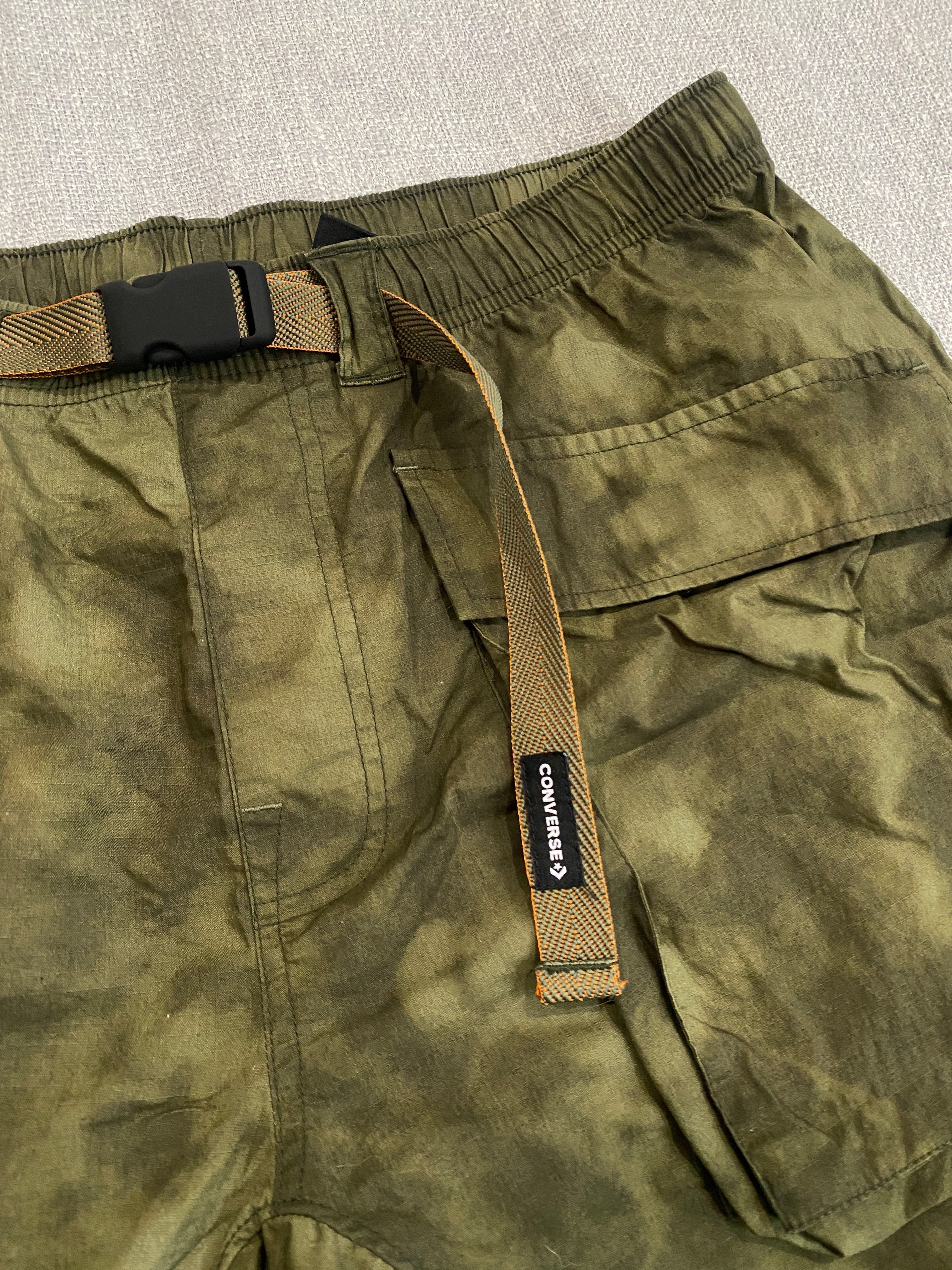 Converse Men's Cargo Shorts in Olive Green