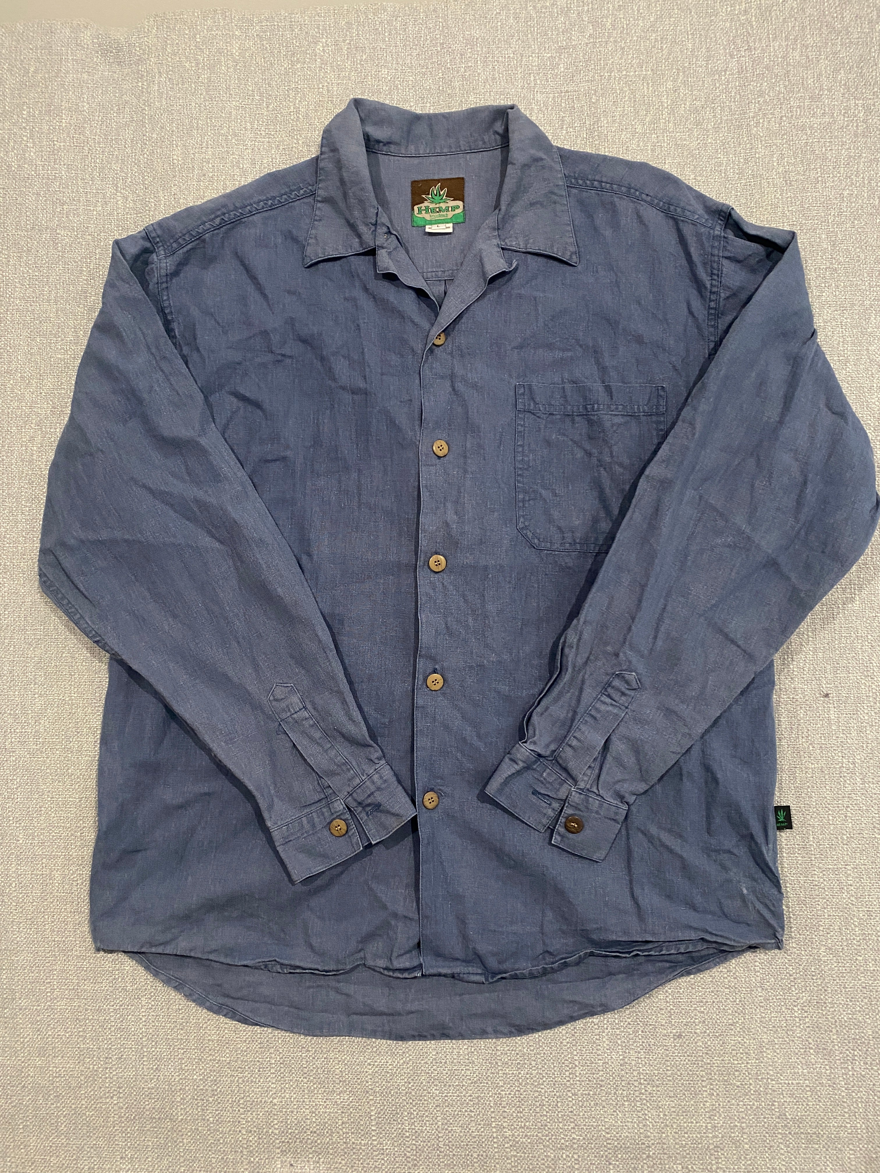 Hemp Long Sleeve Button-Up Shirt