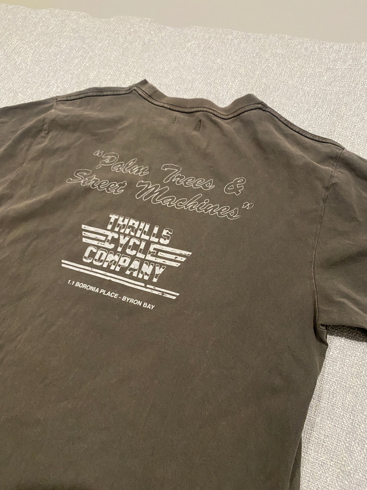 Thrills snake graphic tee mens brown washed vintage style