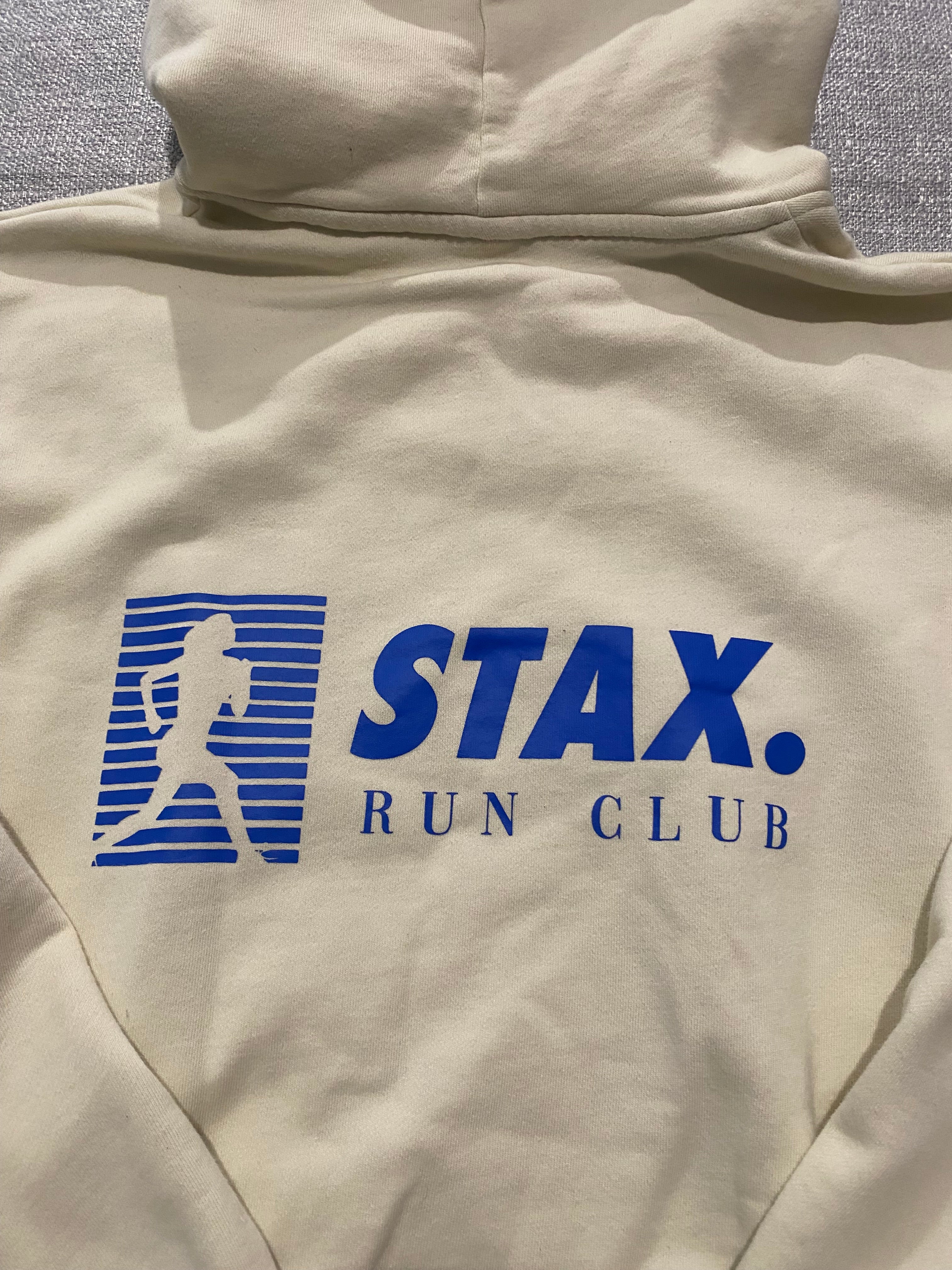 Stax Run Club Hoodie in Cream