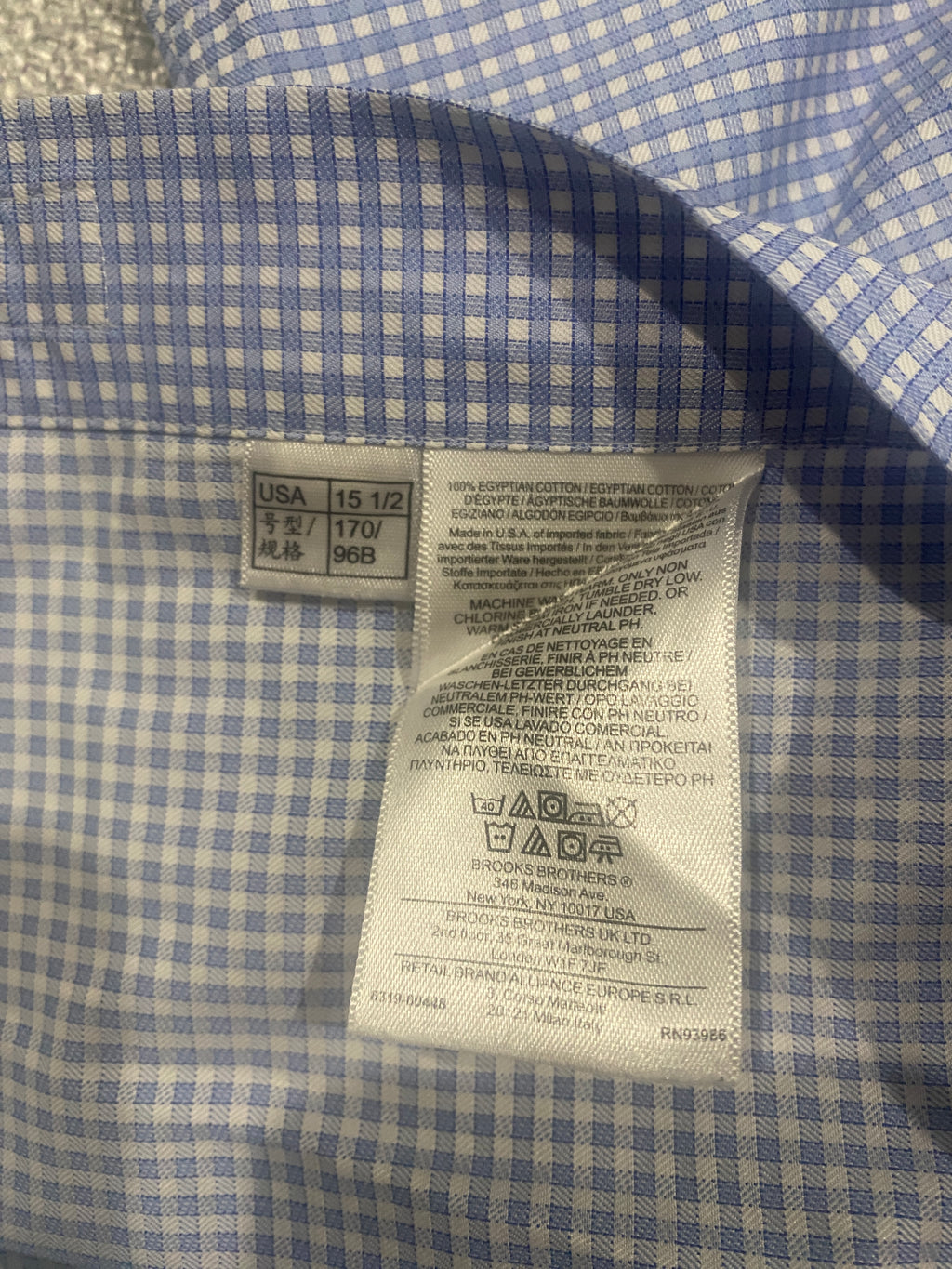 Brooks Brothers Blue Check Dress Shirt