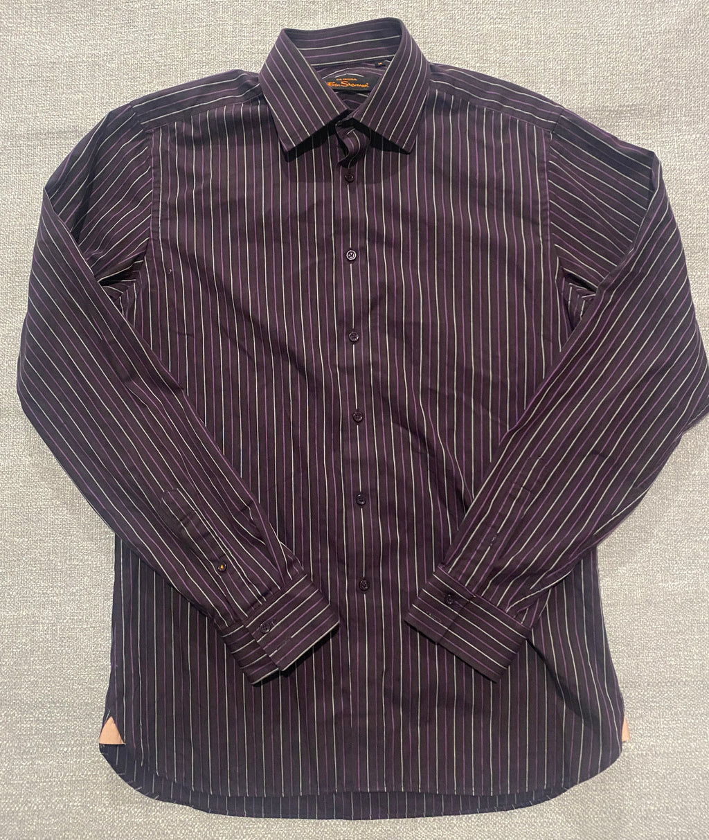Ben Sherman Purple Striped L/S Shirt