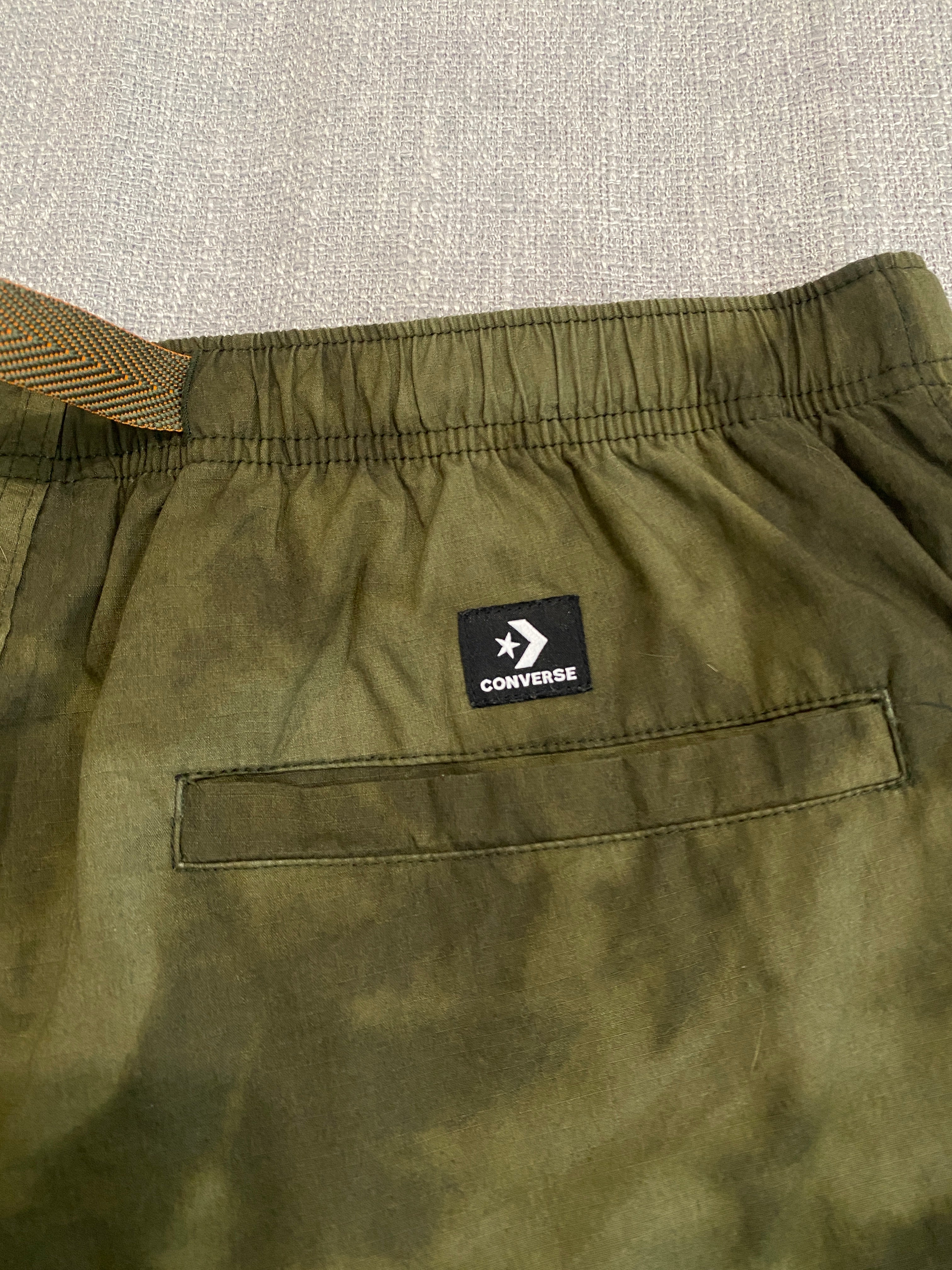 Converse Men's Cargo Shorts in Olive Green
