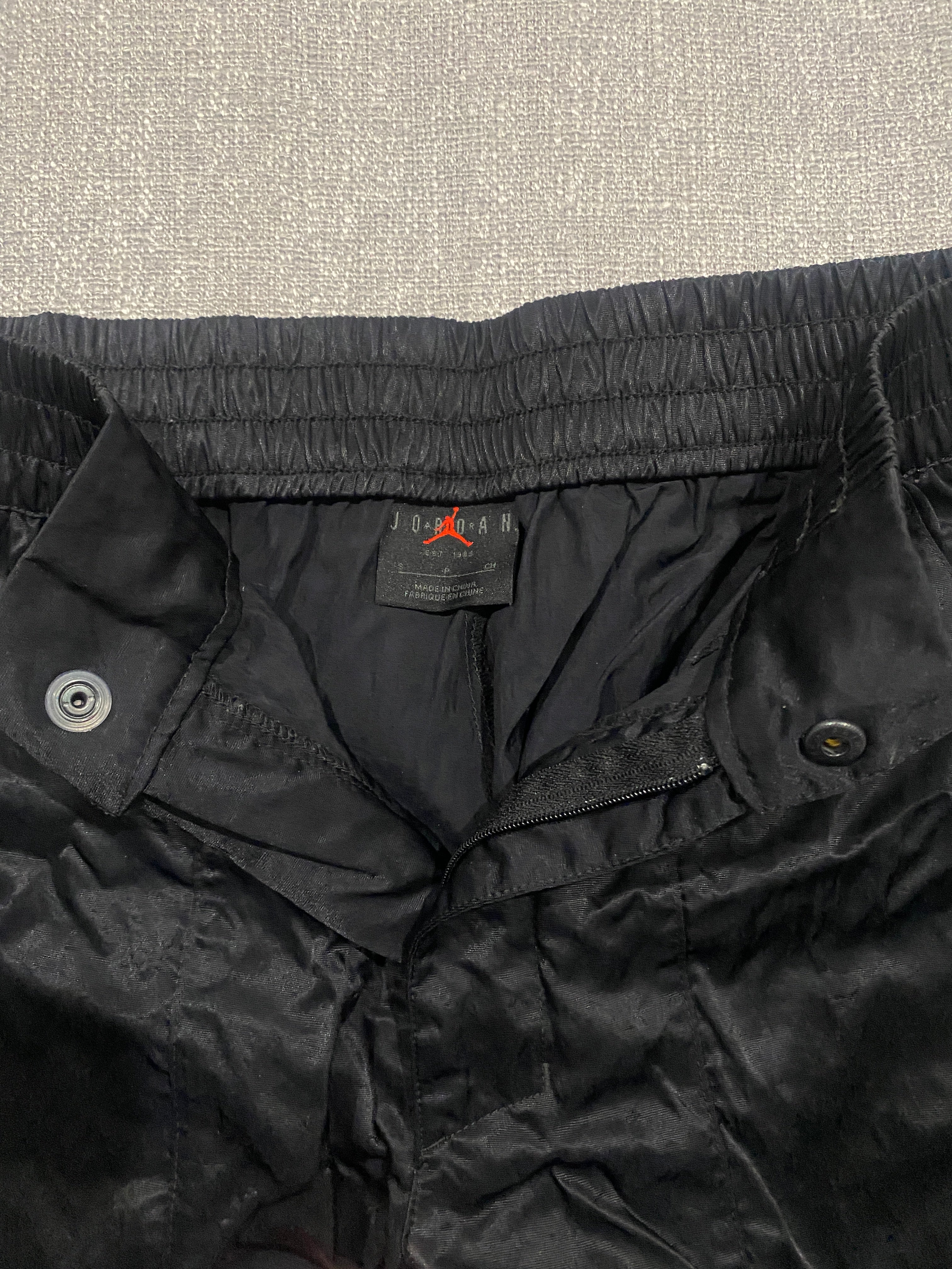 Jordan Black Nylon Track Pants with Embroidered Jumpman Logo