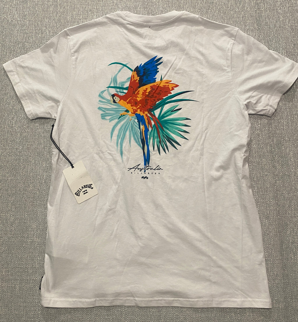 Billabong BNWT Parrot Australia Design White Tee