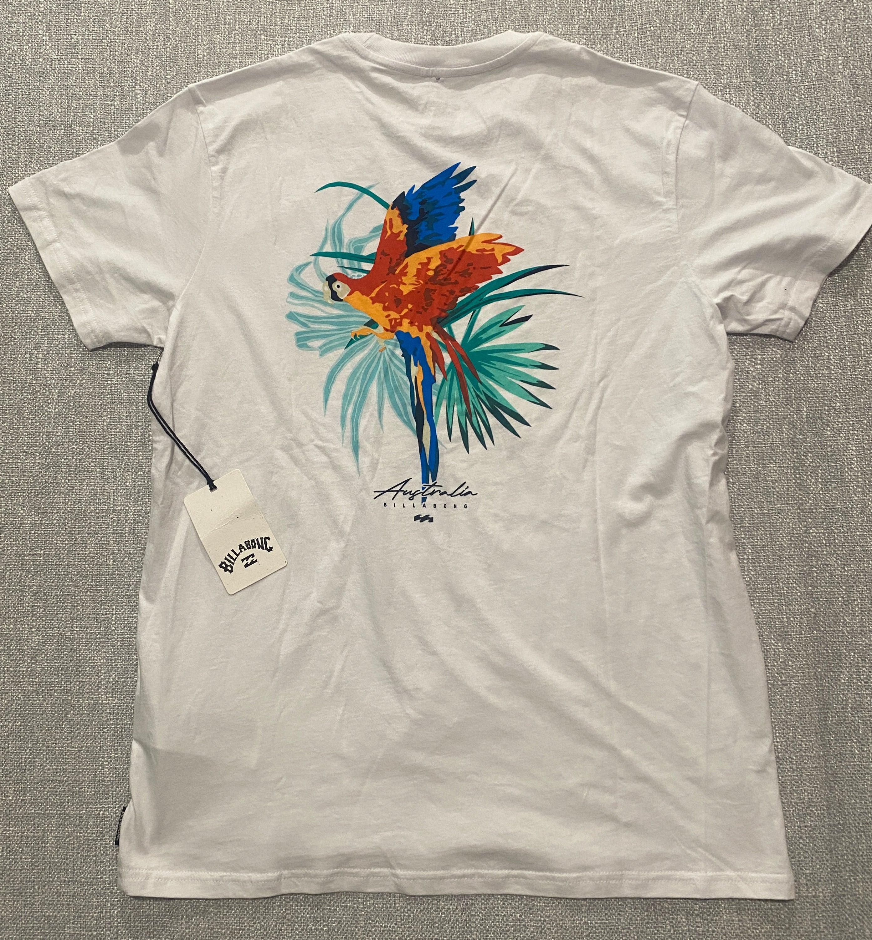 Billabong BNWT Parrot Australia Design White Tee