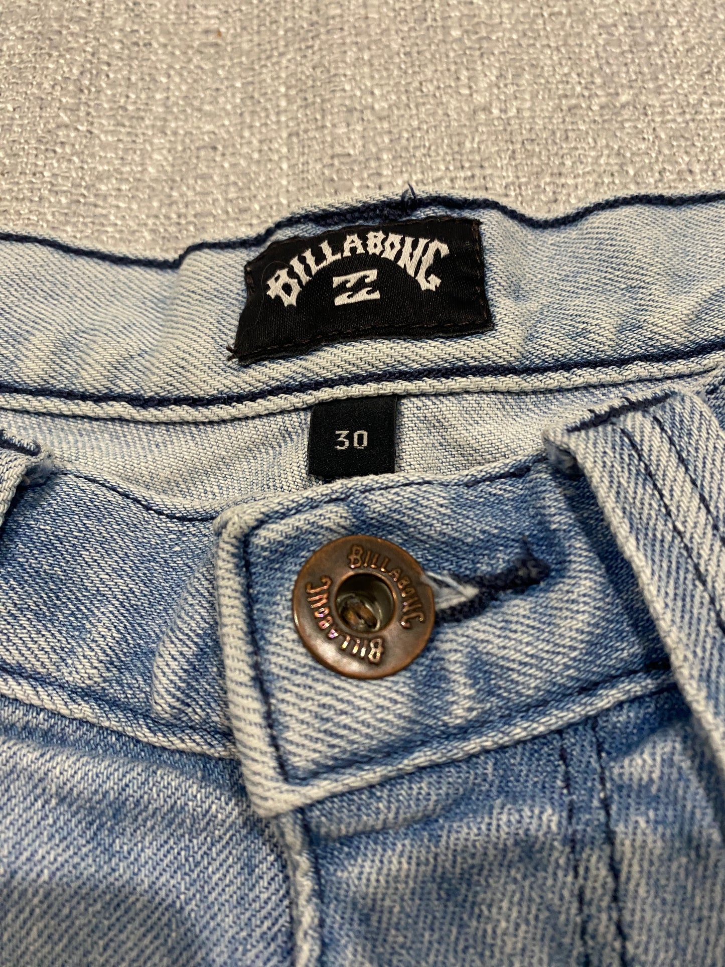 Billabong Carpenter Denim Shorts Men’s Size 30 Light Blue Stretch Workwear