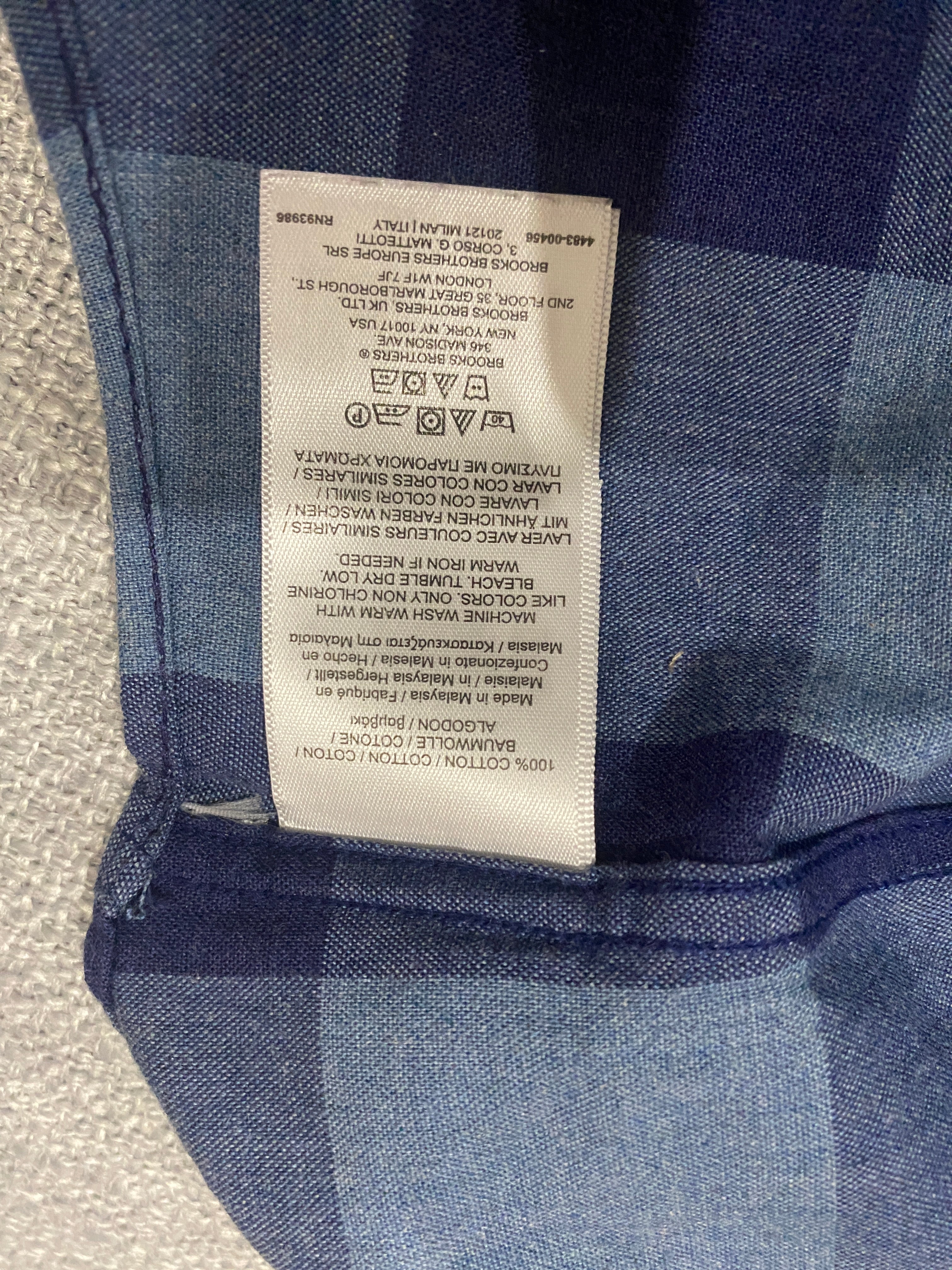 Brooks Brothers Regent Blue Checkered Shirt