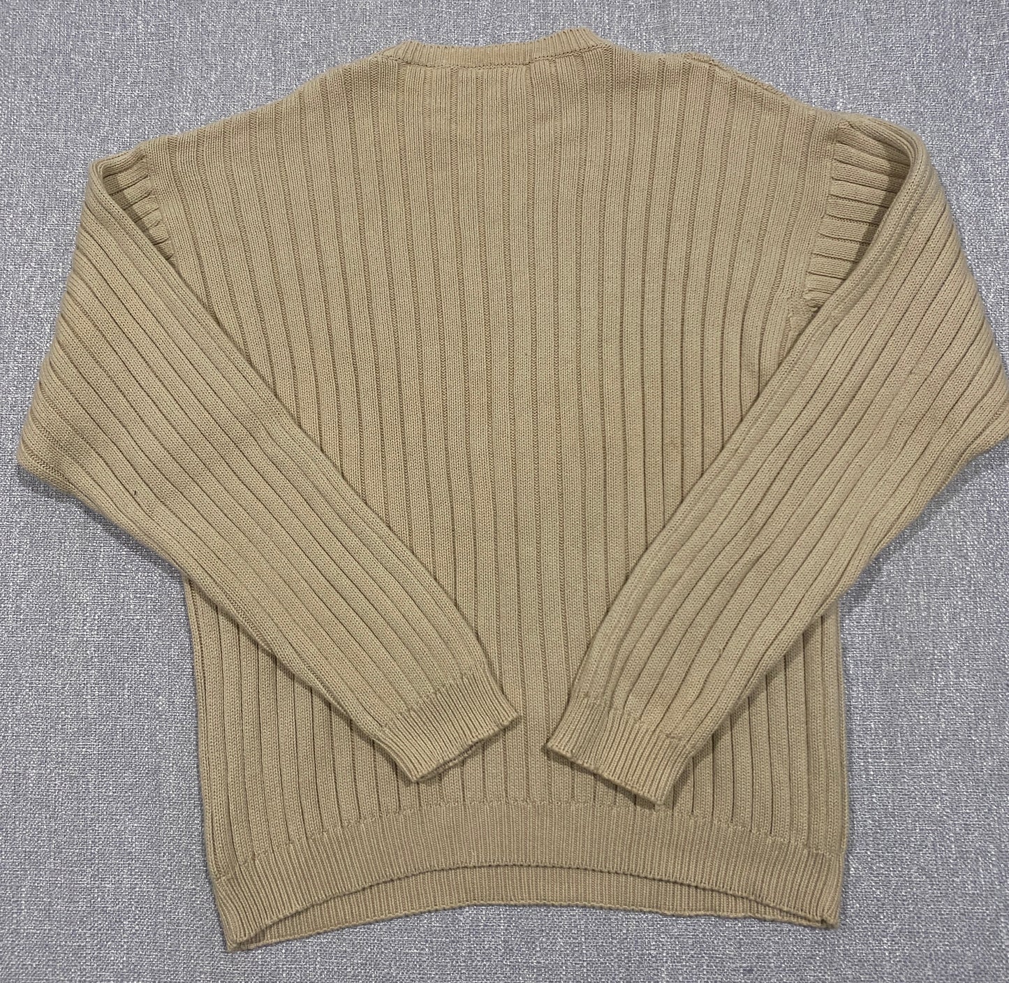 Timberland Vintage Knit Jumper Mens Large Beige Ribbed