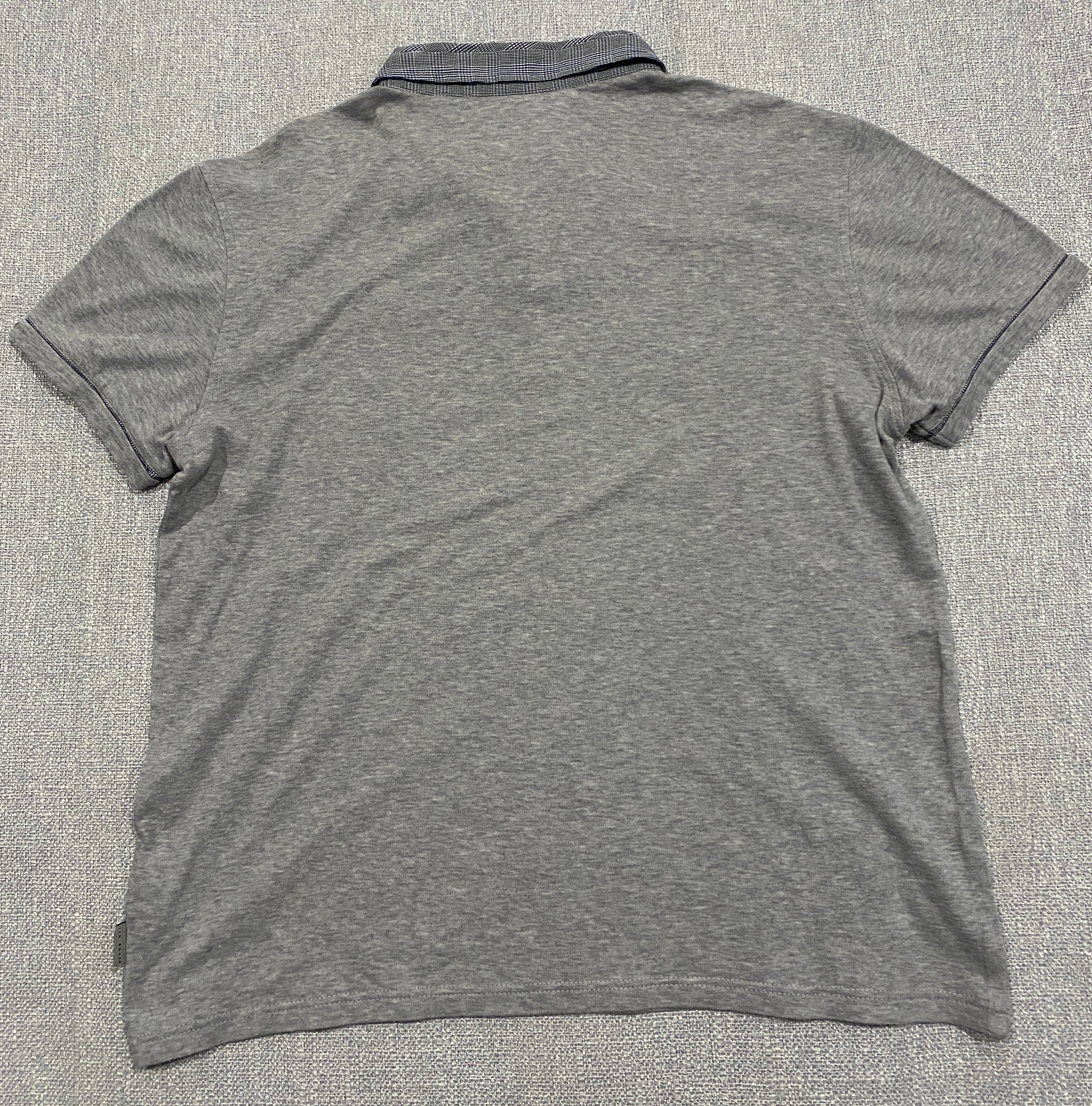 Ted Baker Polo Shirt w Plaid Collar