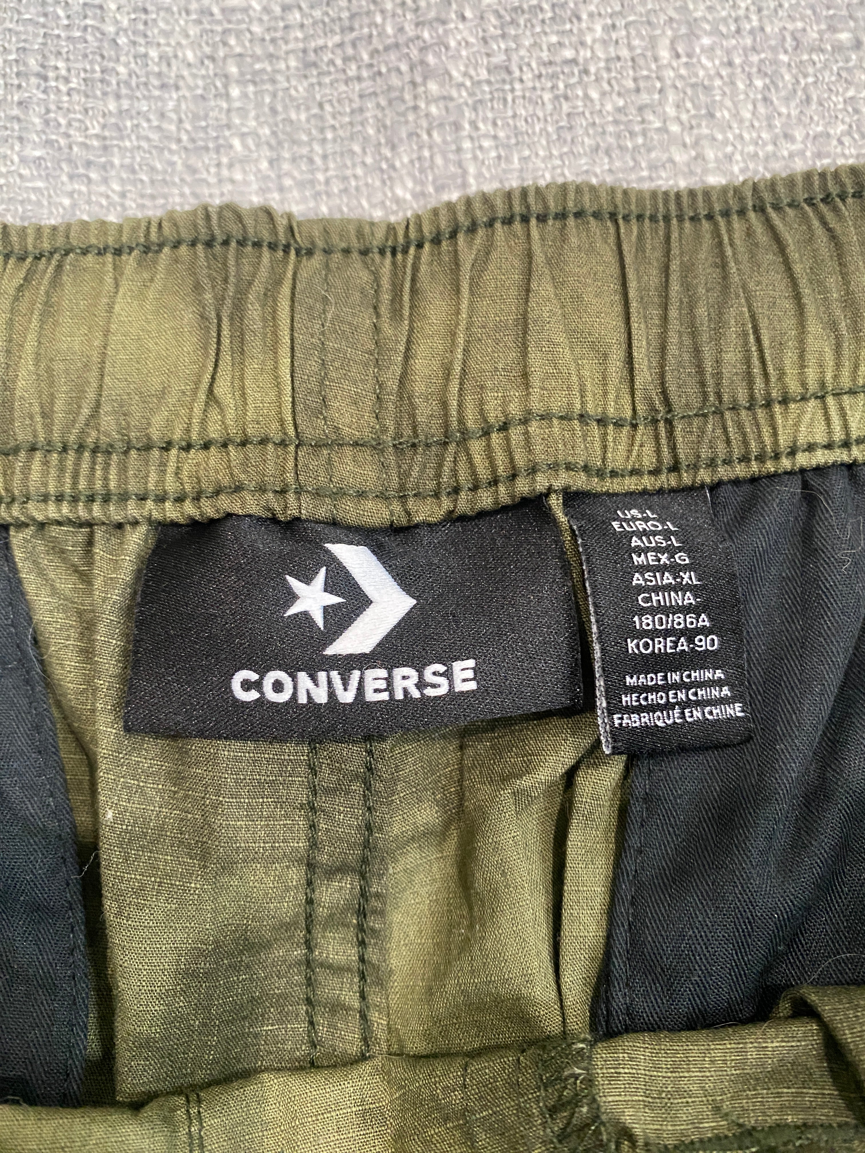 Converse Men's Cargo Shorts in Olive Green