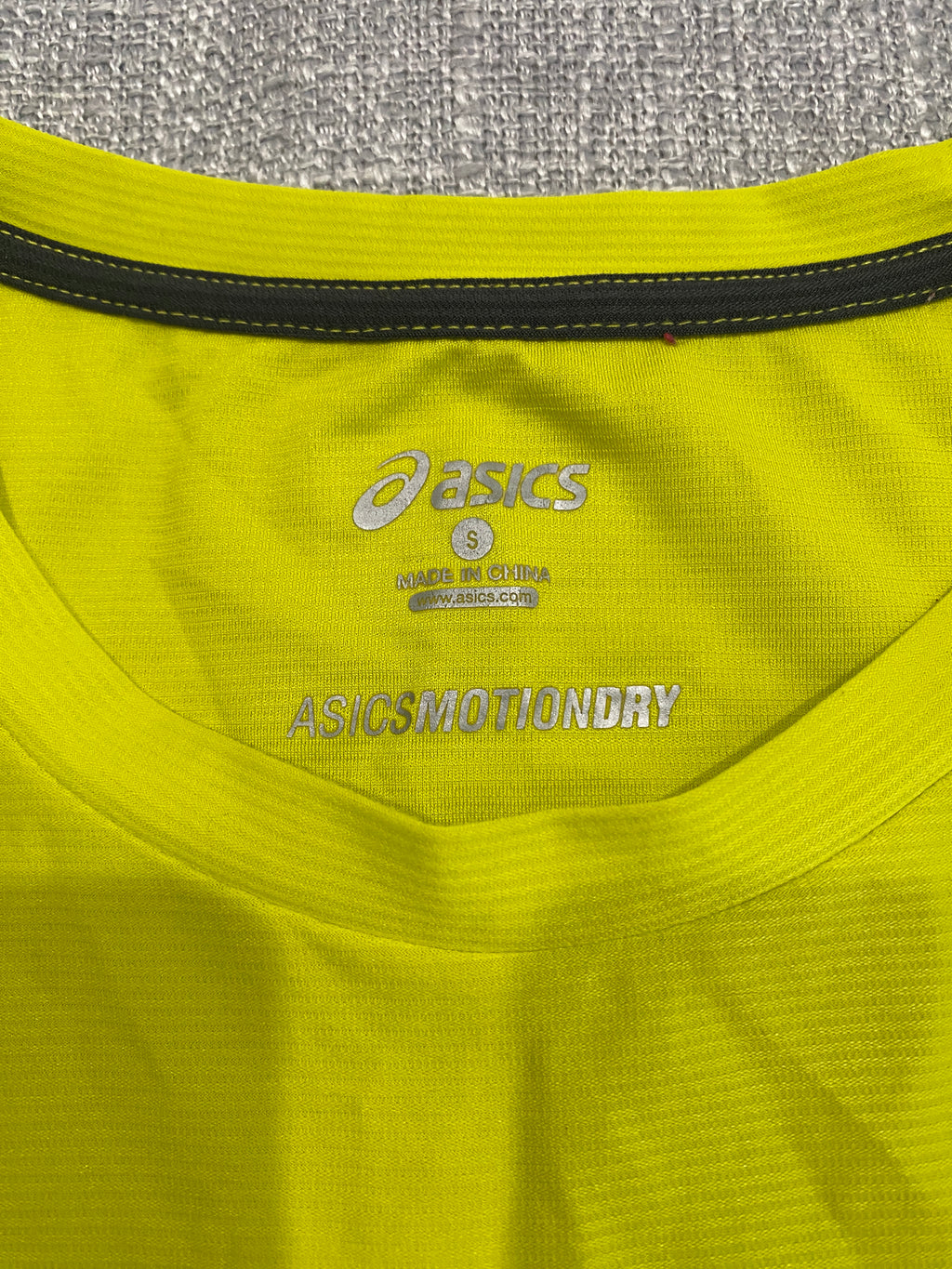 Asics MotionDRY Yellow Running Tee