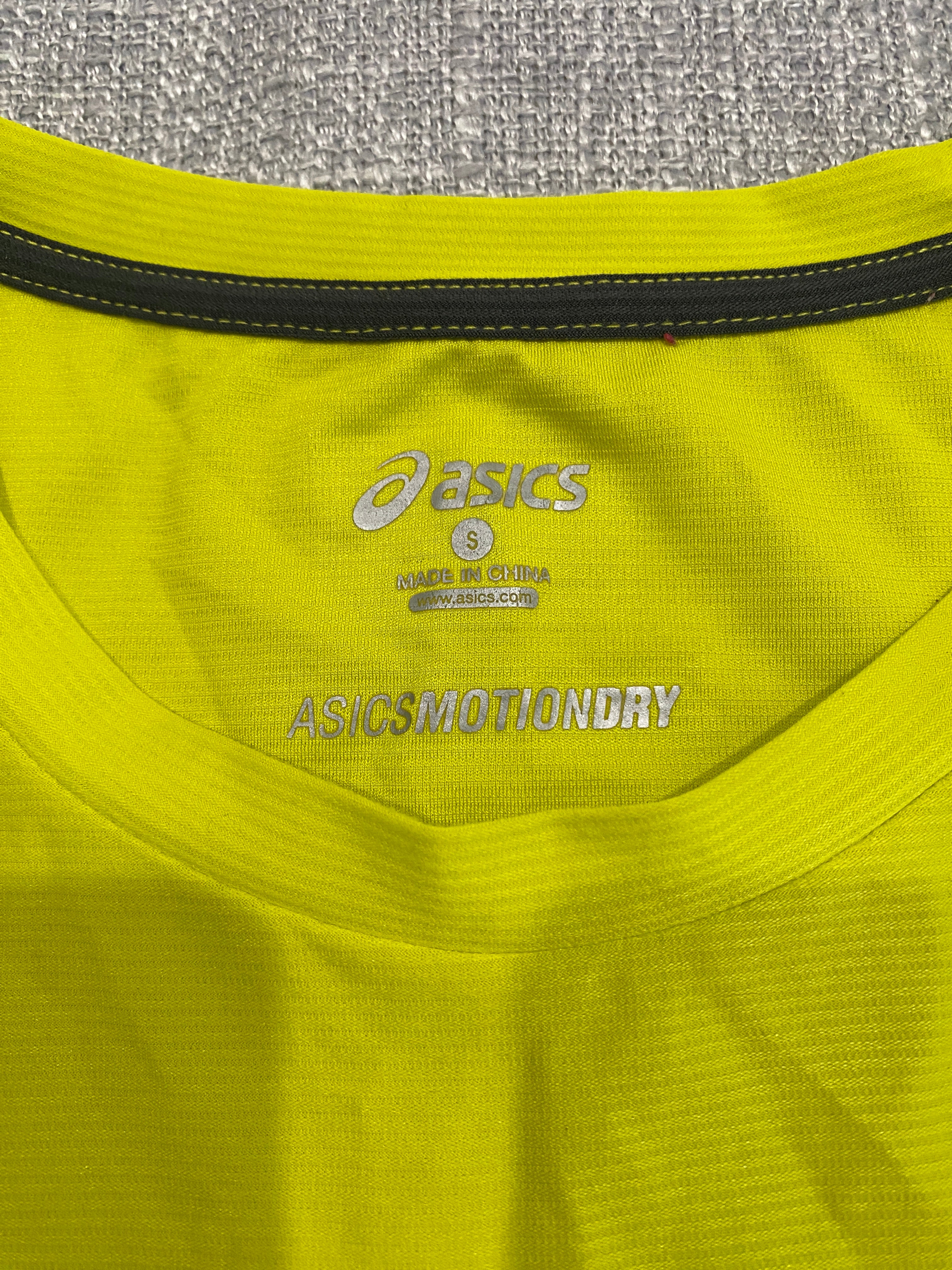 Asics MotionDRY Yellow Running Tee