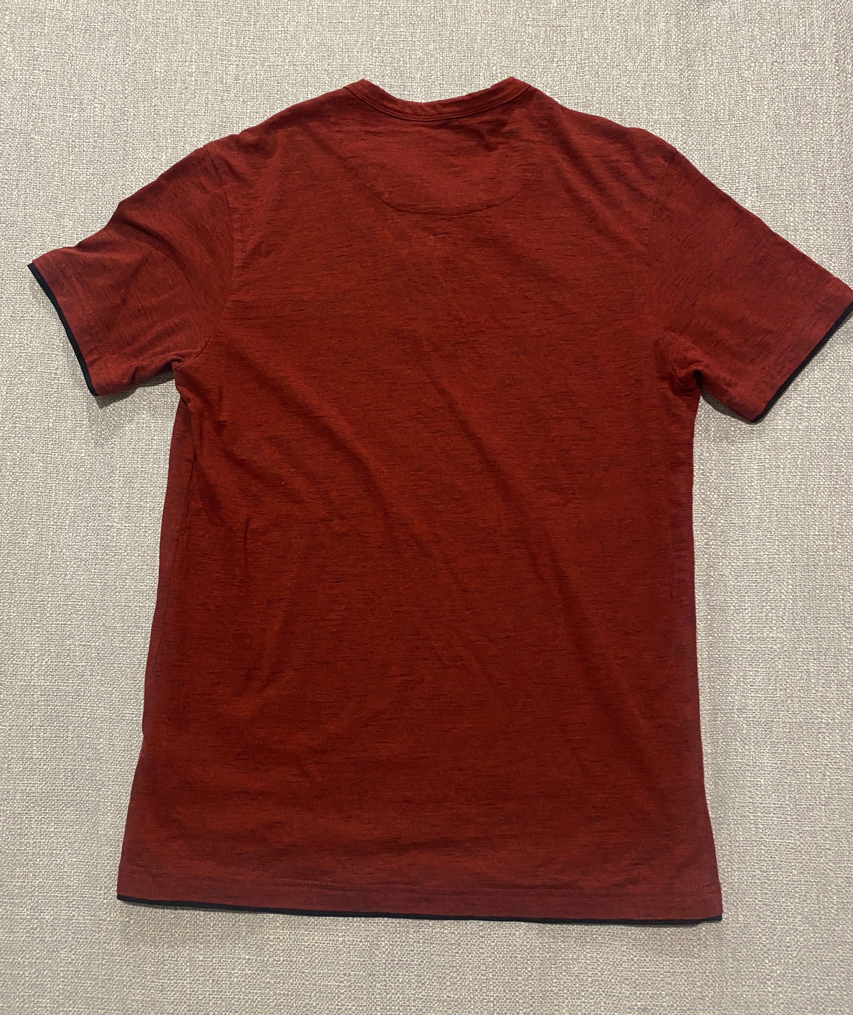 Guess Denim Red Henley Tee