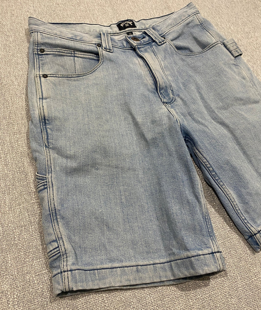 Billabong Carpenter Denim Shorts Men’s Size 30 Light Blue Stretch Workwear
