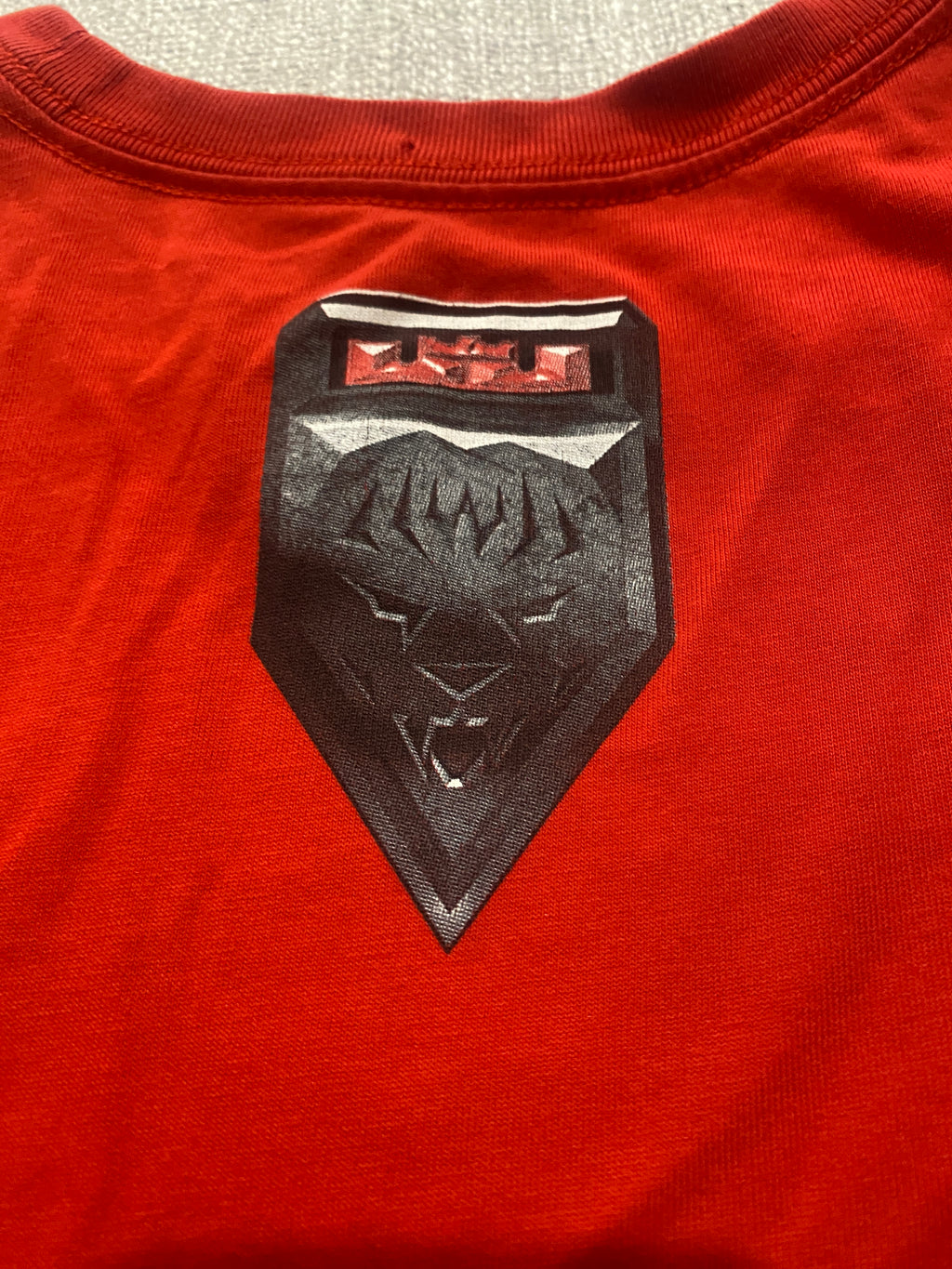 LeBron James King Superhero Nike Dri Fit Red Tee