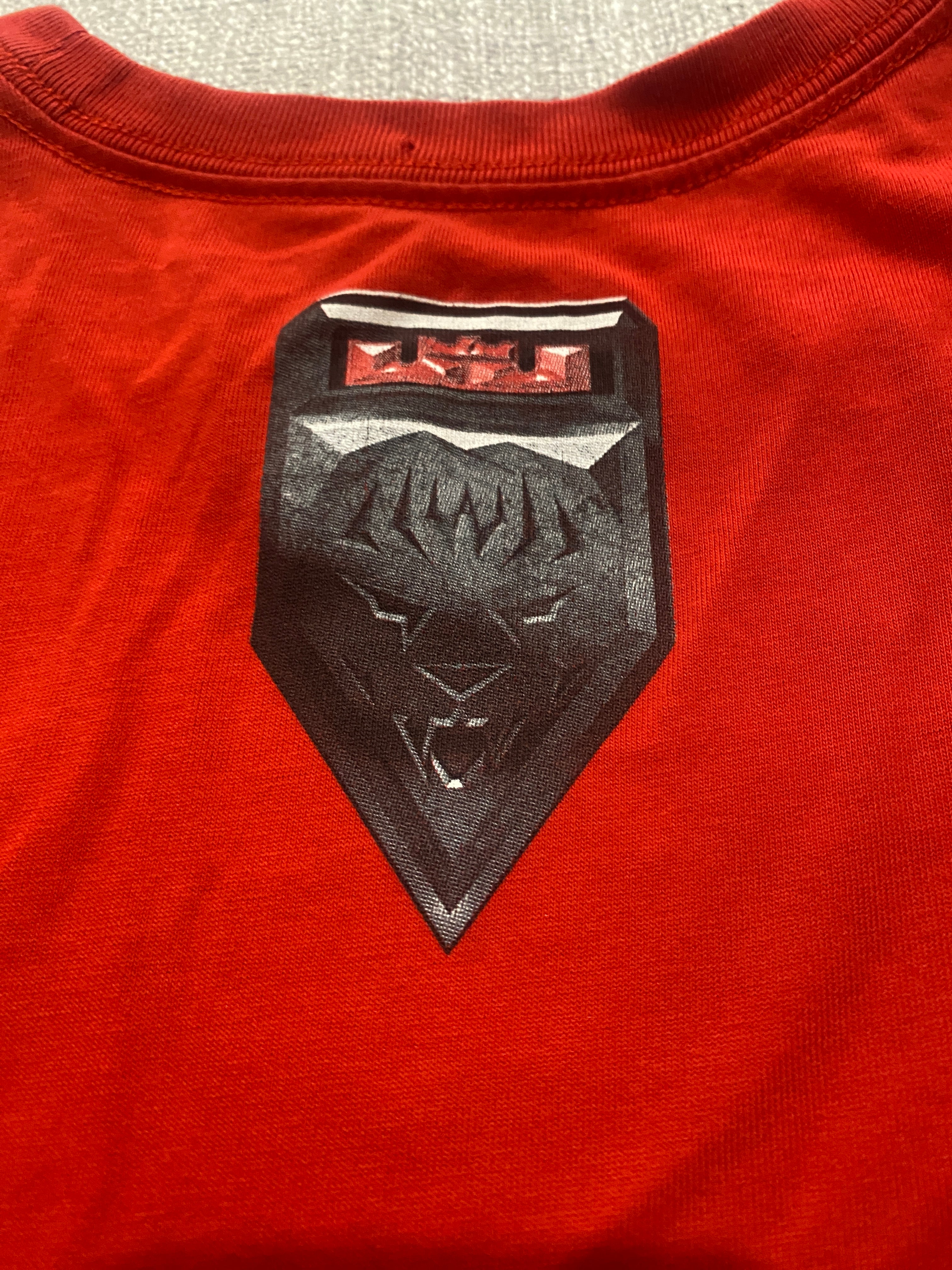 LeBron James King Superhero Nike Dri Fit Red Tee
