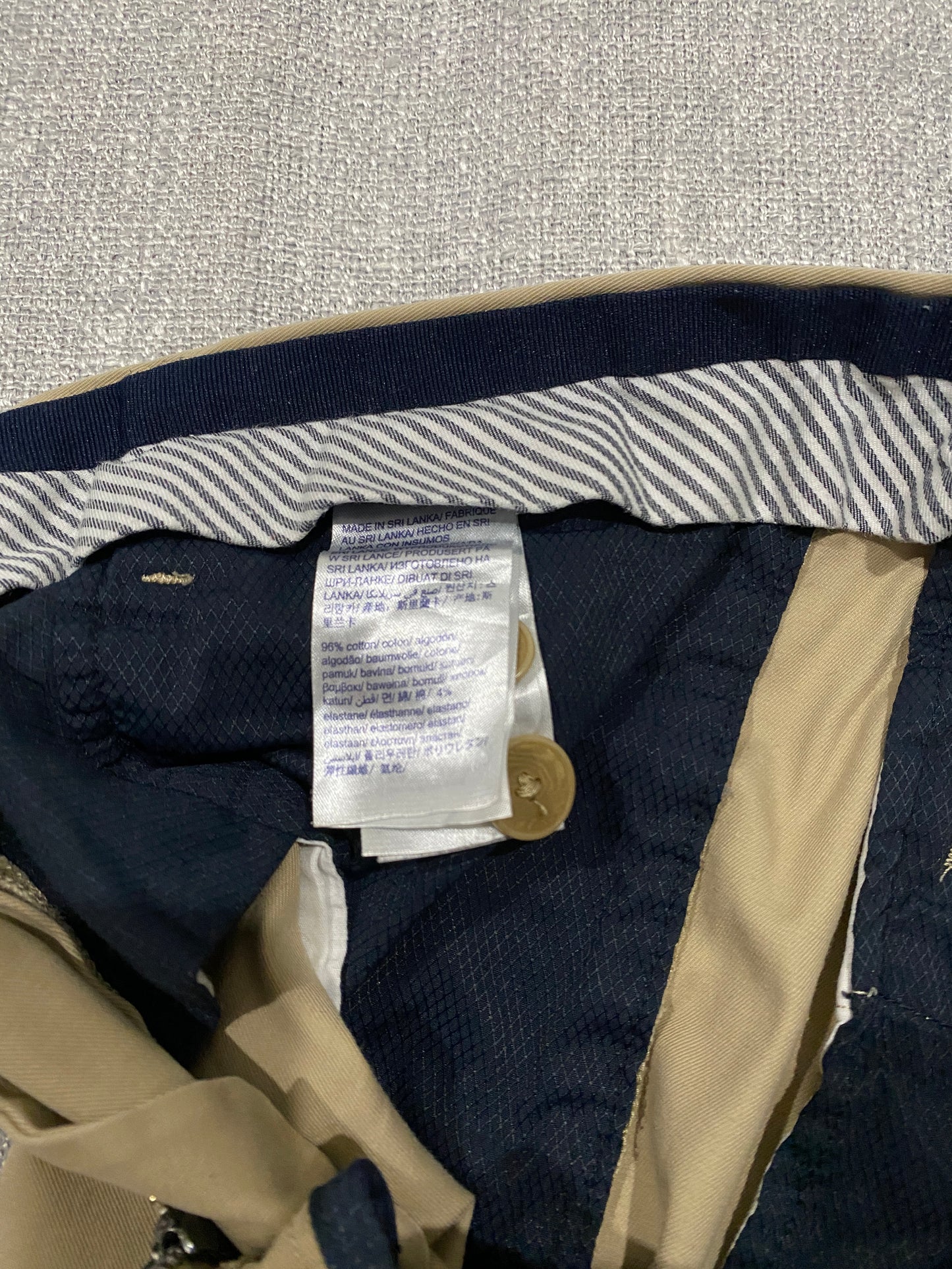 Tommy Hilfiger TH Flex Chino Pants Mens 30 Beige Slim Fit Casual