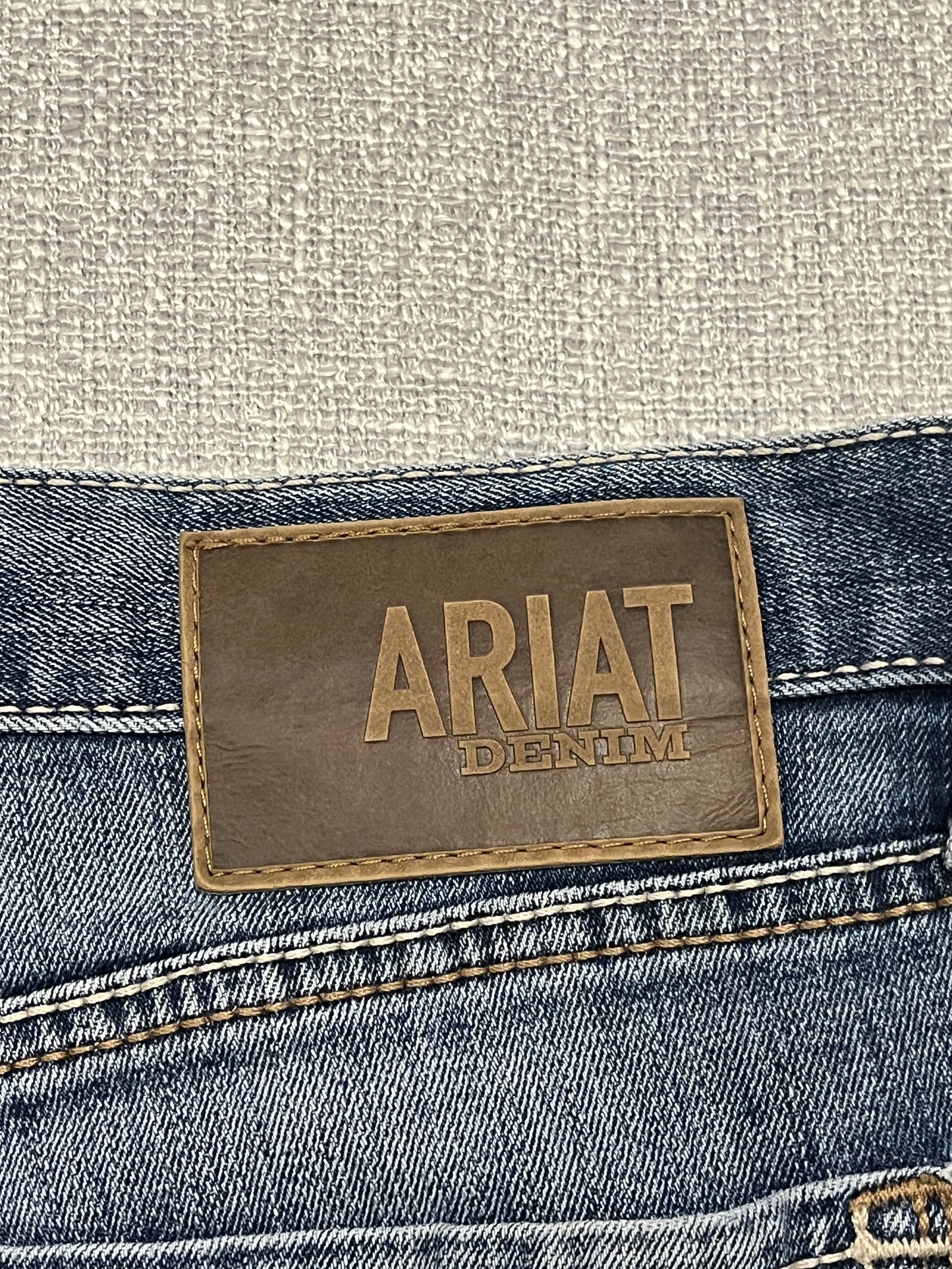 Ariat M4 Low Rise Boot Cut Jeans Mens 32x34 Blue Stretch Denim Western Cowboy