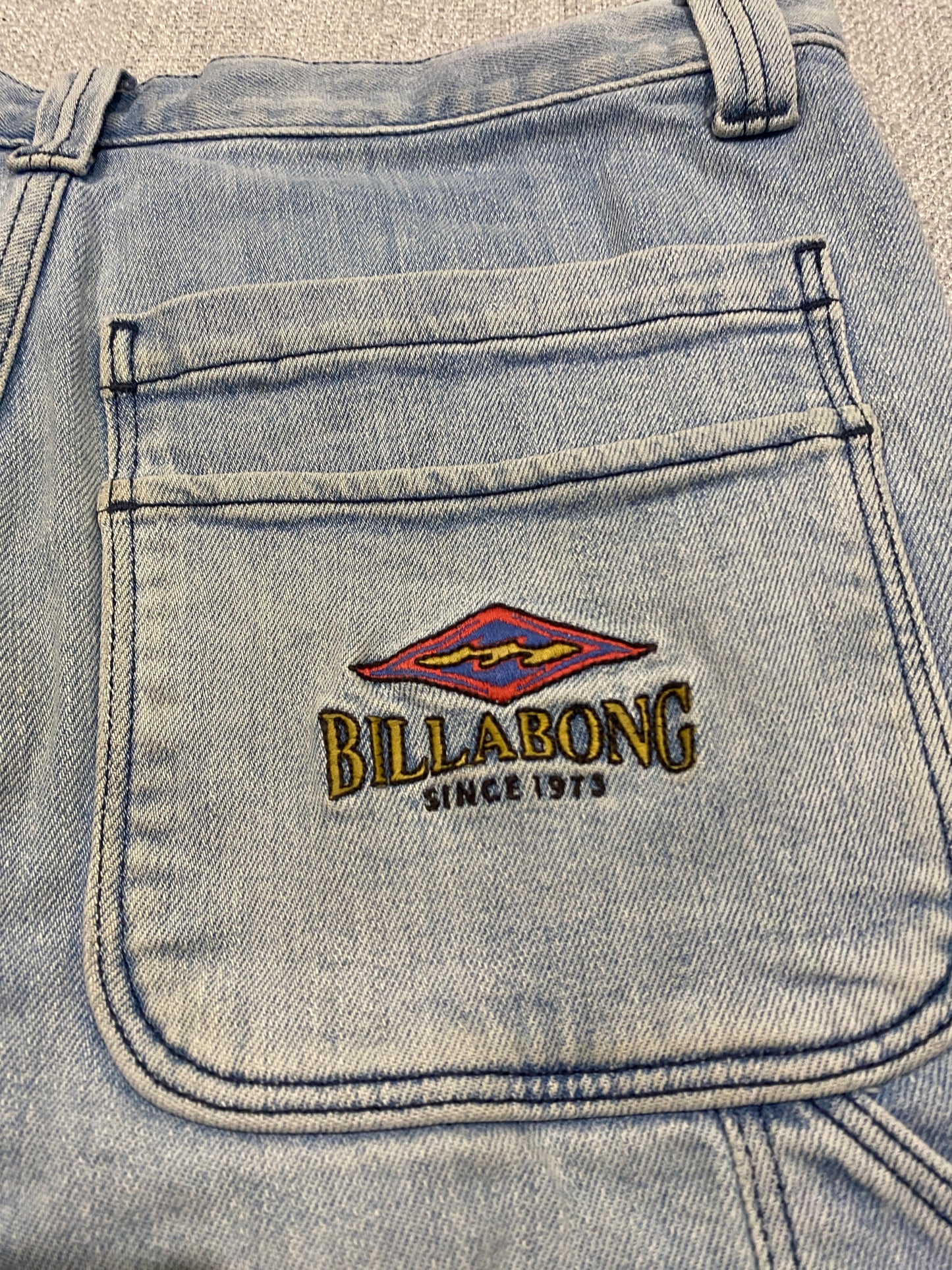 Billabong Carpenter Denim Shorts Men’s Size 30 Light Blue Stretch Workwear