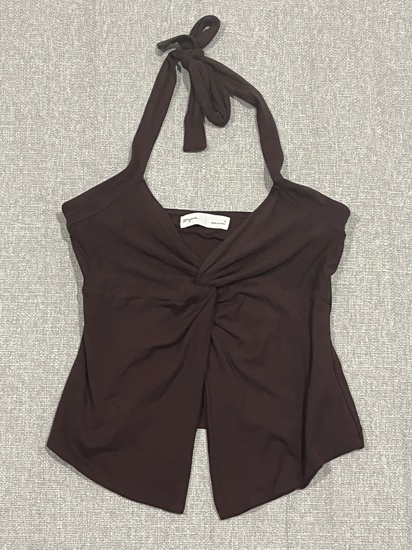 Supre Womens Brown Halter Crop Top Size Small