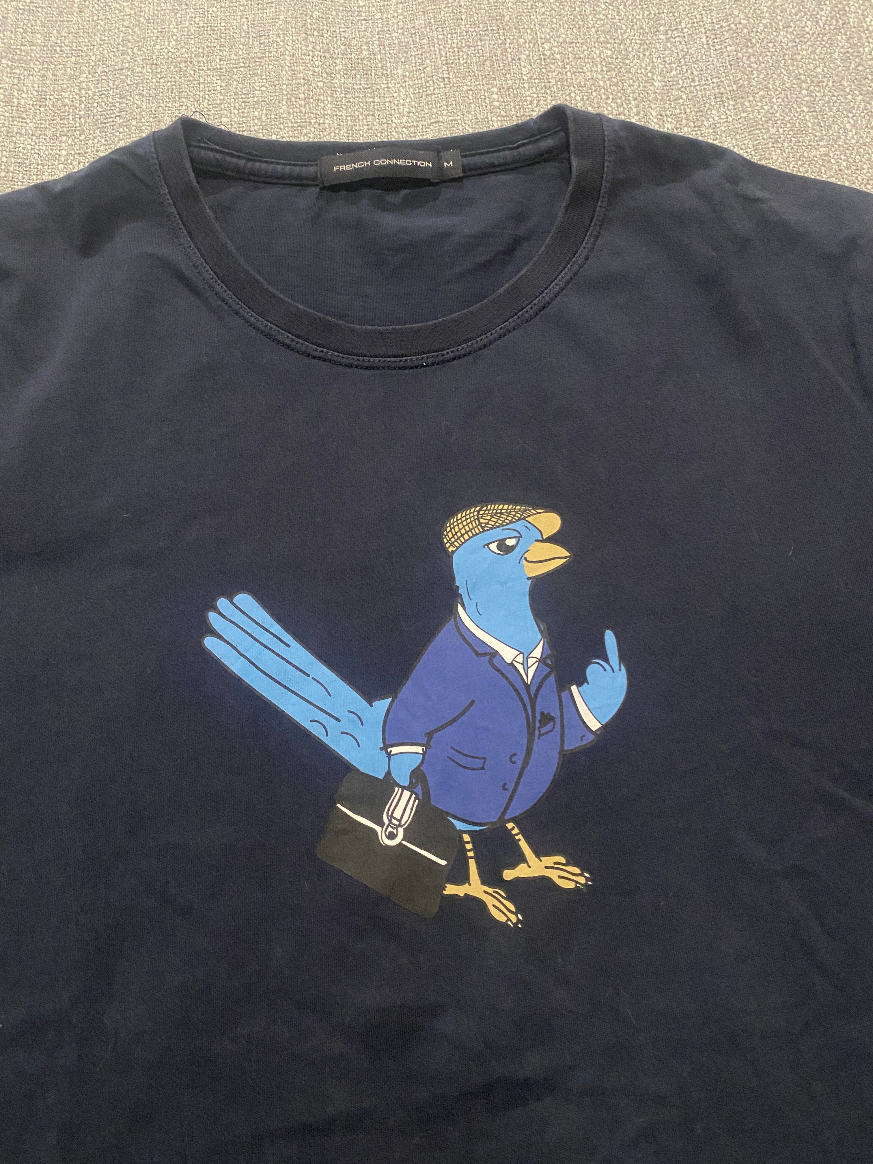 French Connection Graphic Tee with Bird Design