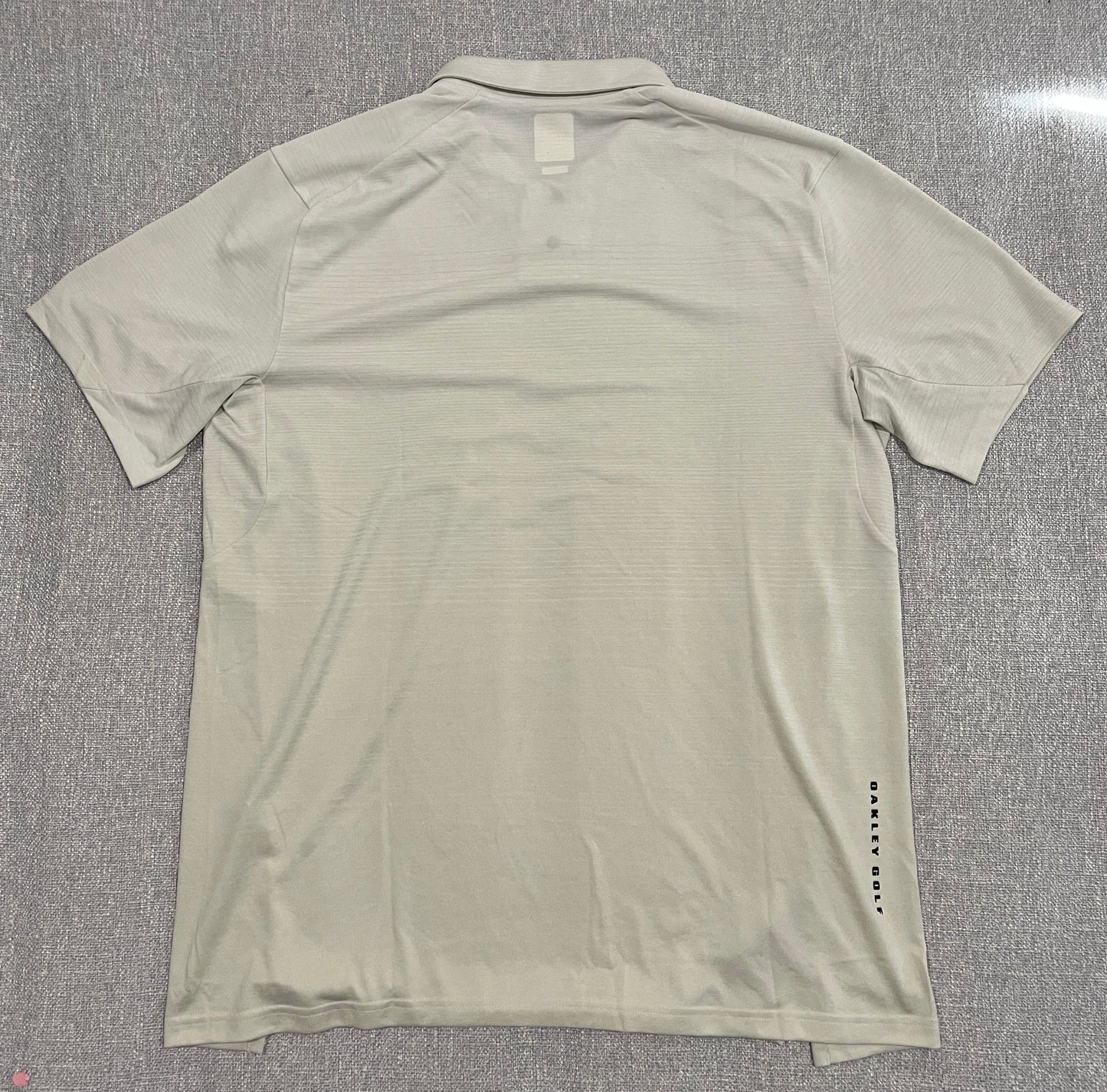 Oakley Golf Hydrolix Polo Shirt Mens 2XL Beige Performance Short Sleeve