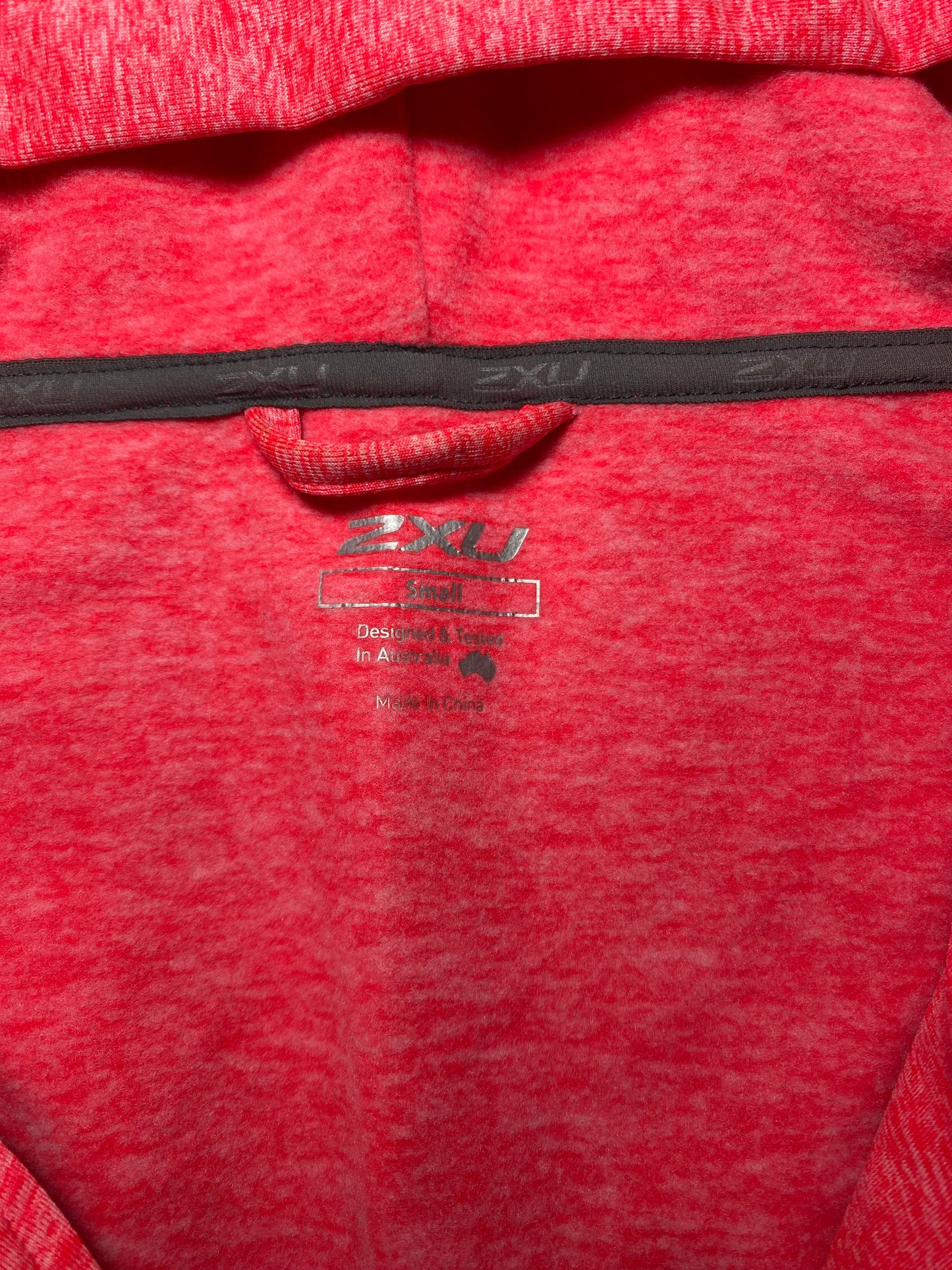 2XU Sleeveless Hoodie Womens Small Red Zip Training Vest Activewear
