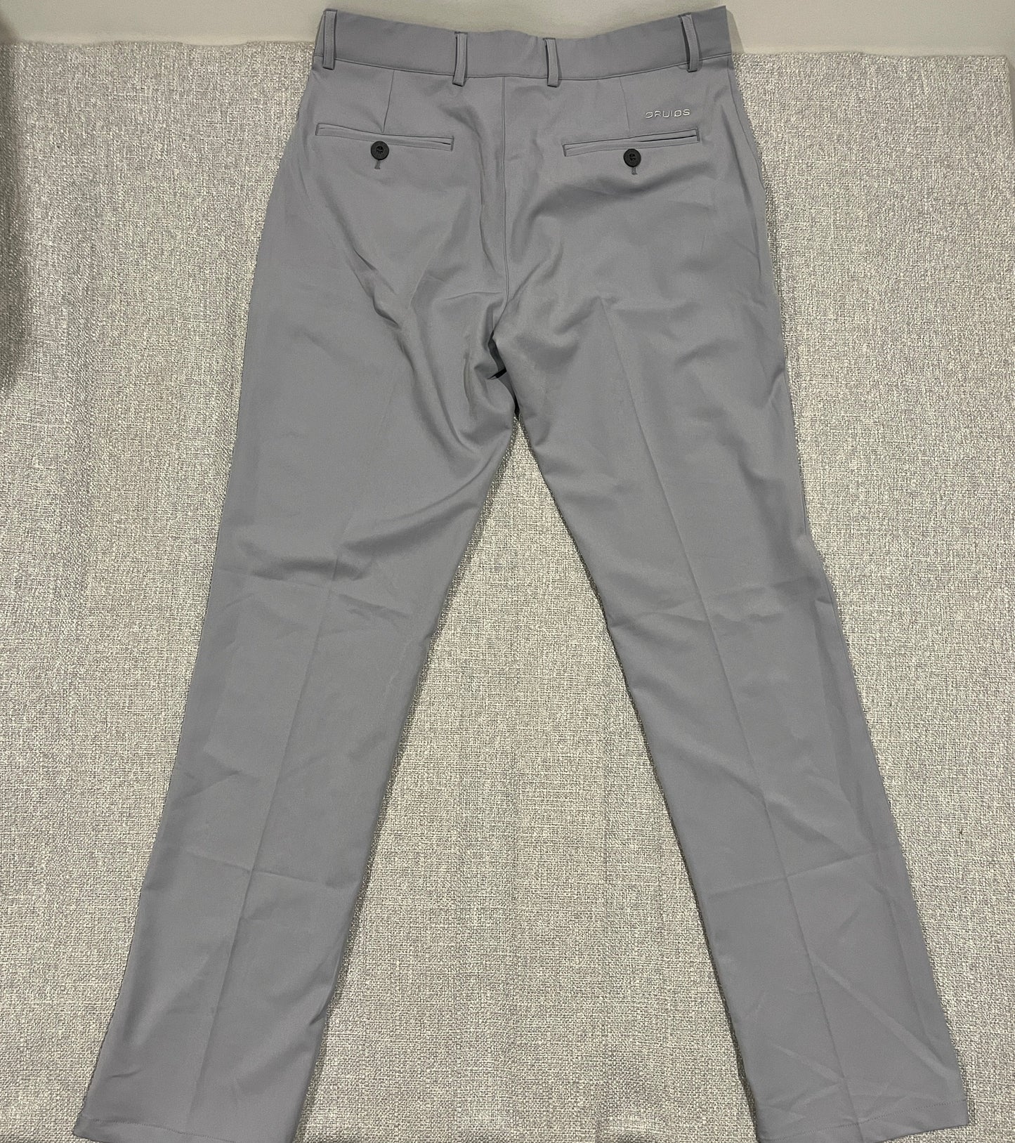 Druids Golf Pants Mens 34x34 Grey Stretch Performance Trousers Golf Casual