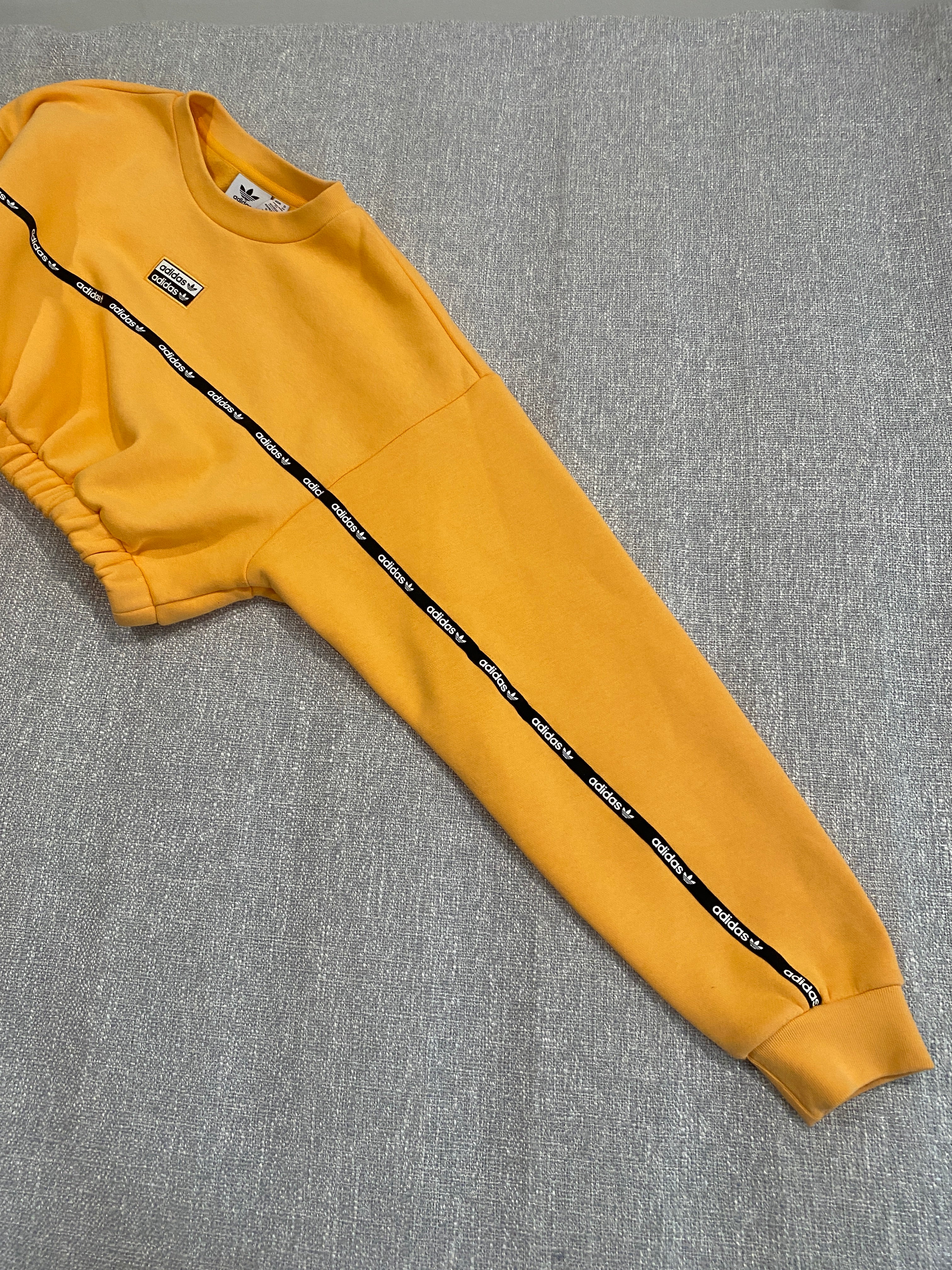 Adidas Originals Micro Tape Crop Crew Sweatshirt