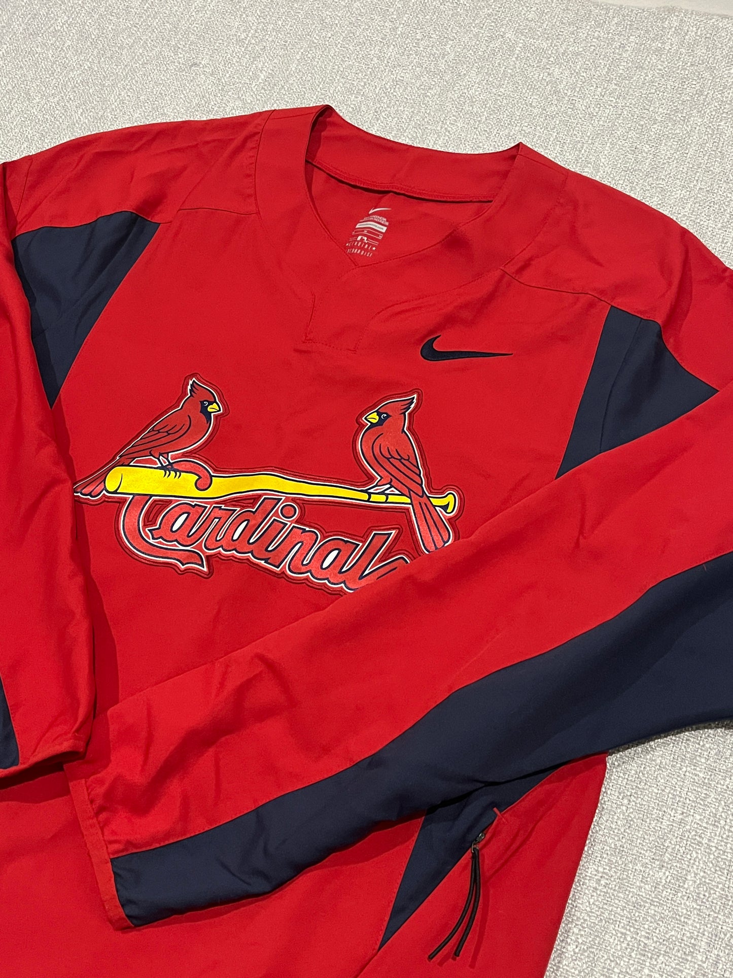 Nike St Louis Cardinals MLB Pullover Jacket Windbreaker Red Mens Medium