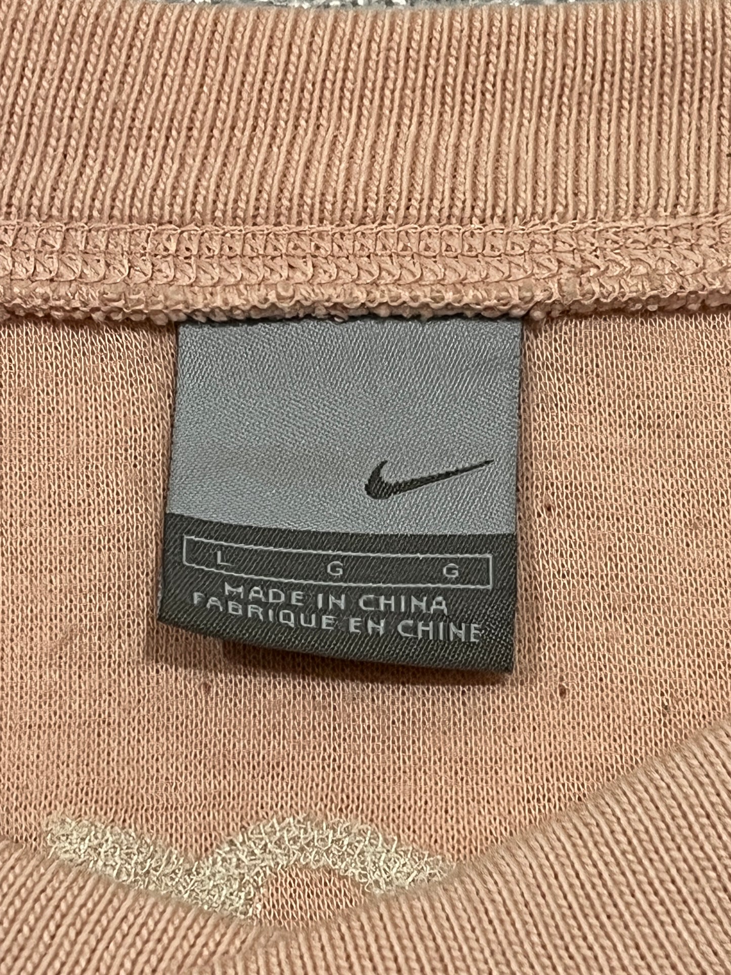 Nike Pegasus Women’s 3/4 Sleeve Sweatshirt – Large – Beige/Pink