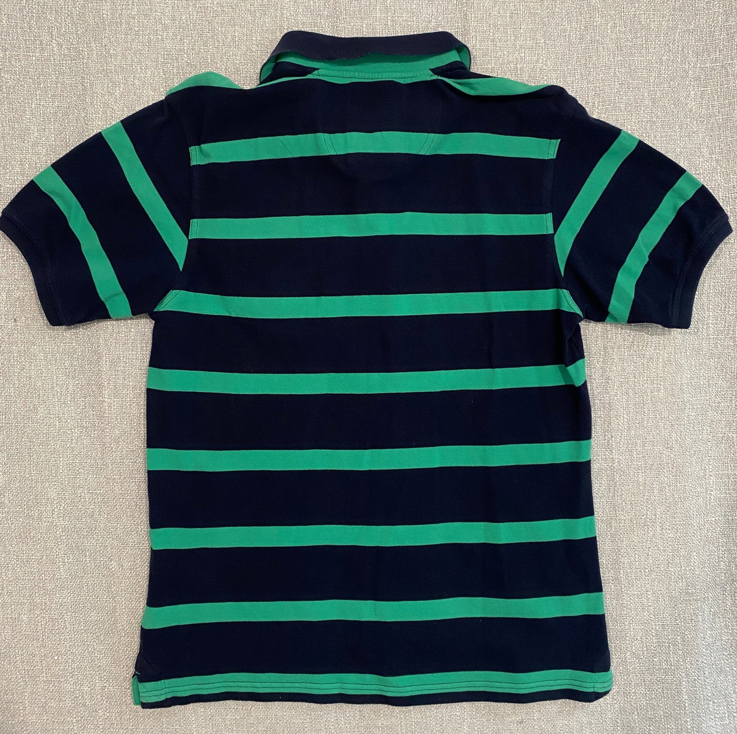 Thomas Cook Classic Favourite Polo Shirt Men’s Small Blue Green Striped Cotton