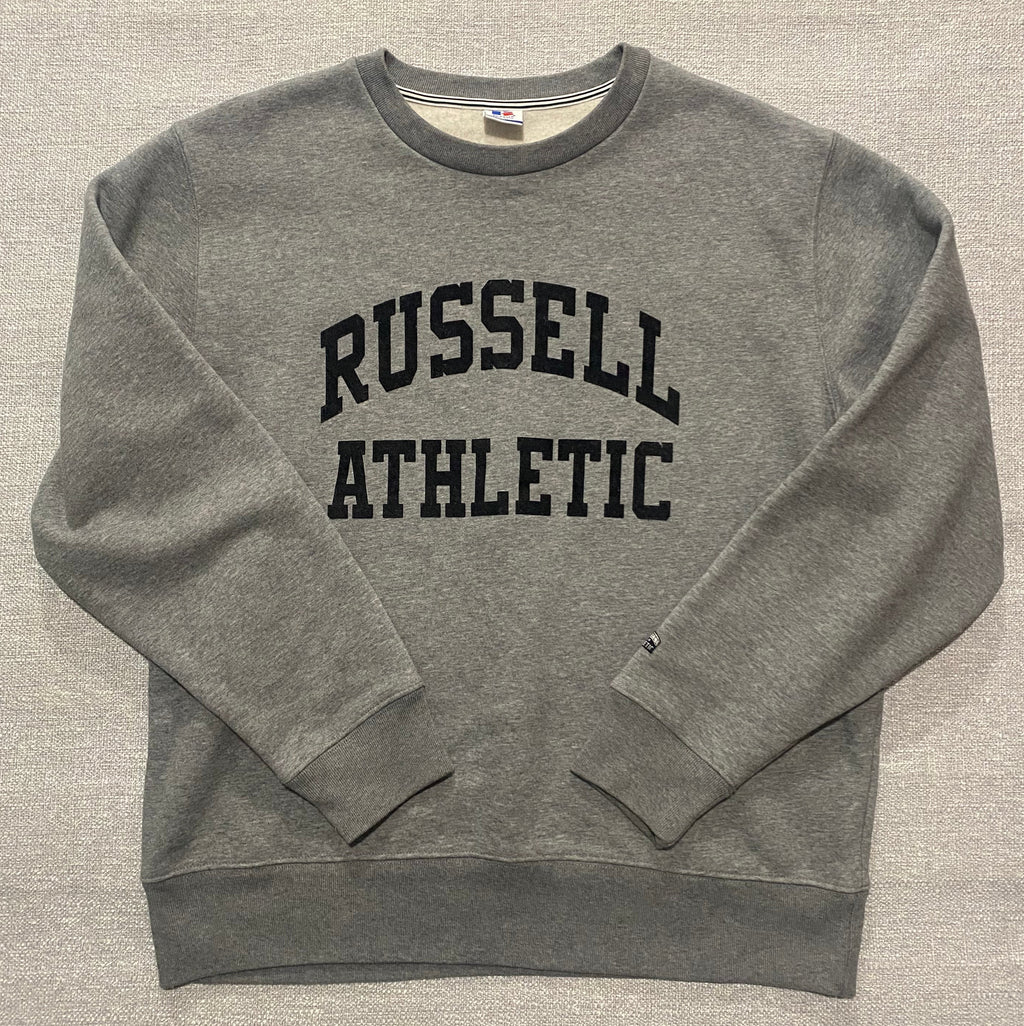 Russell Athletic Grey Fleece Crewneck Sweater