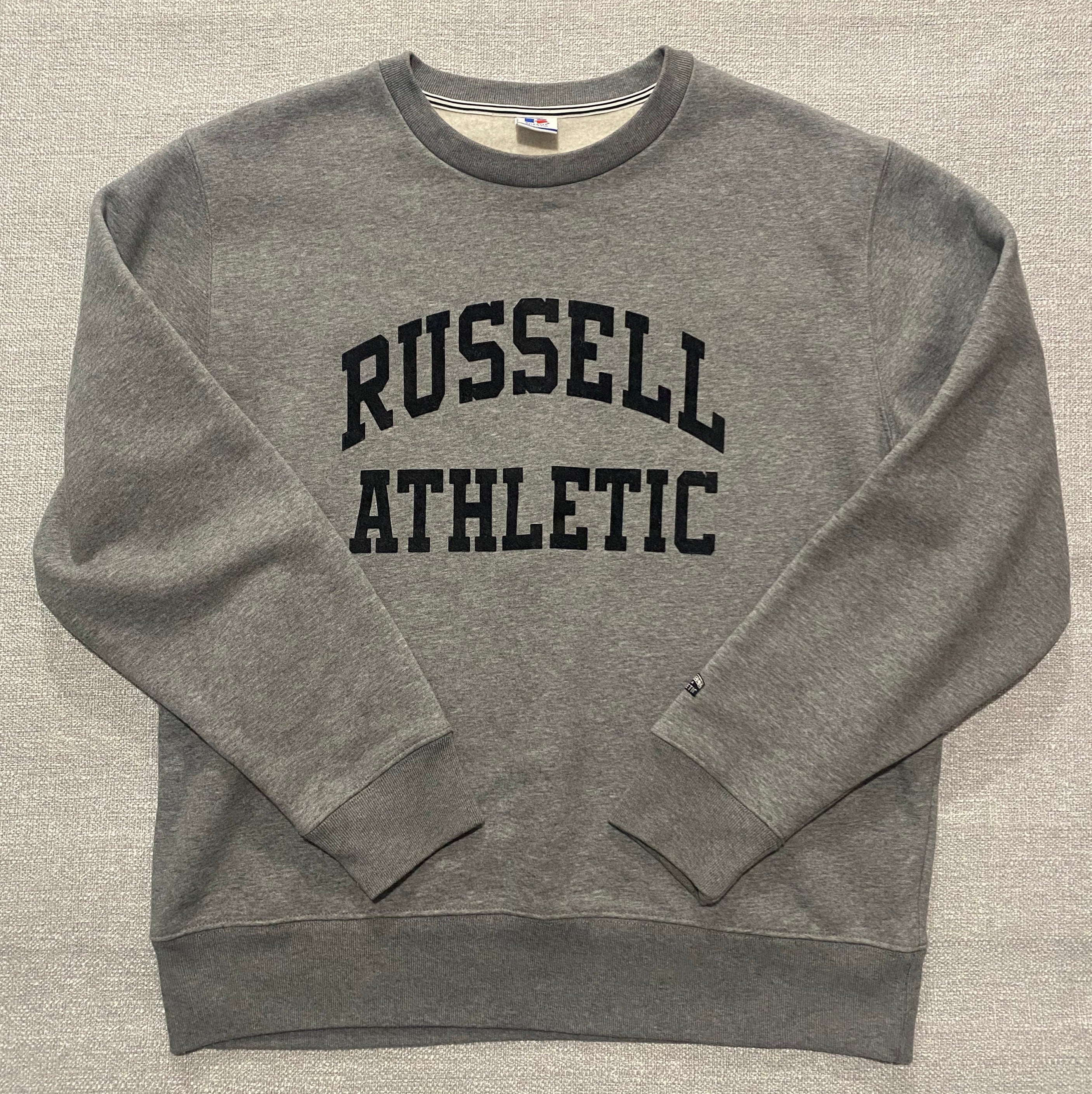 Russell Athletic Grey Fleece Crewneck Sweater