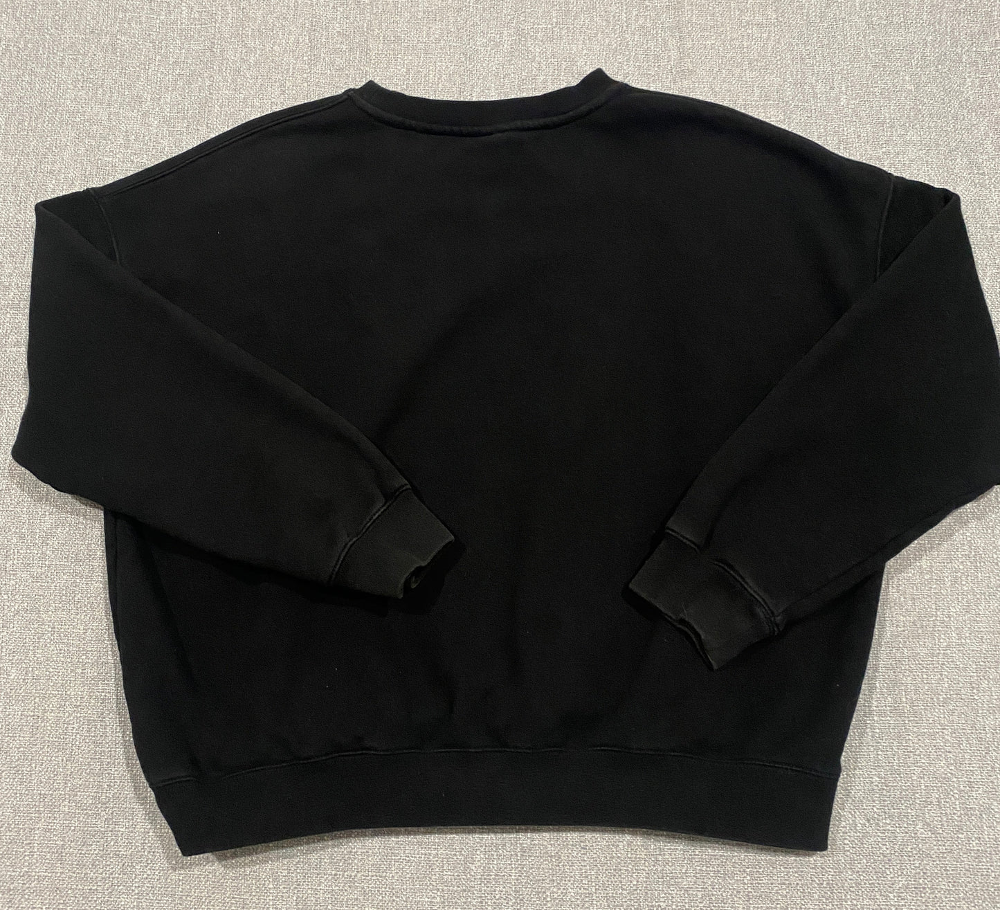 Stussy Crewneck Sweatshirt Womens 10 Black Oversized Streetwear