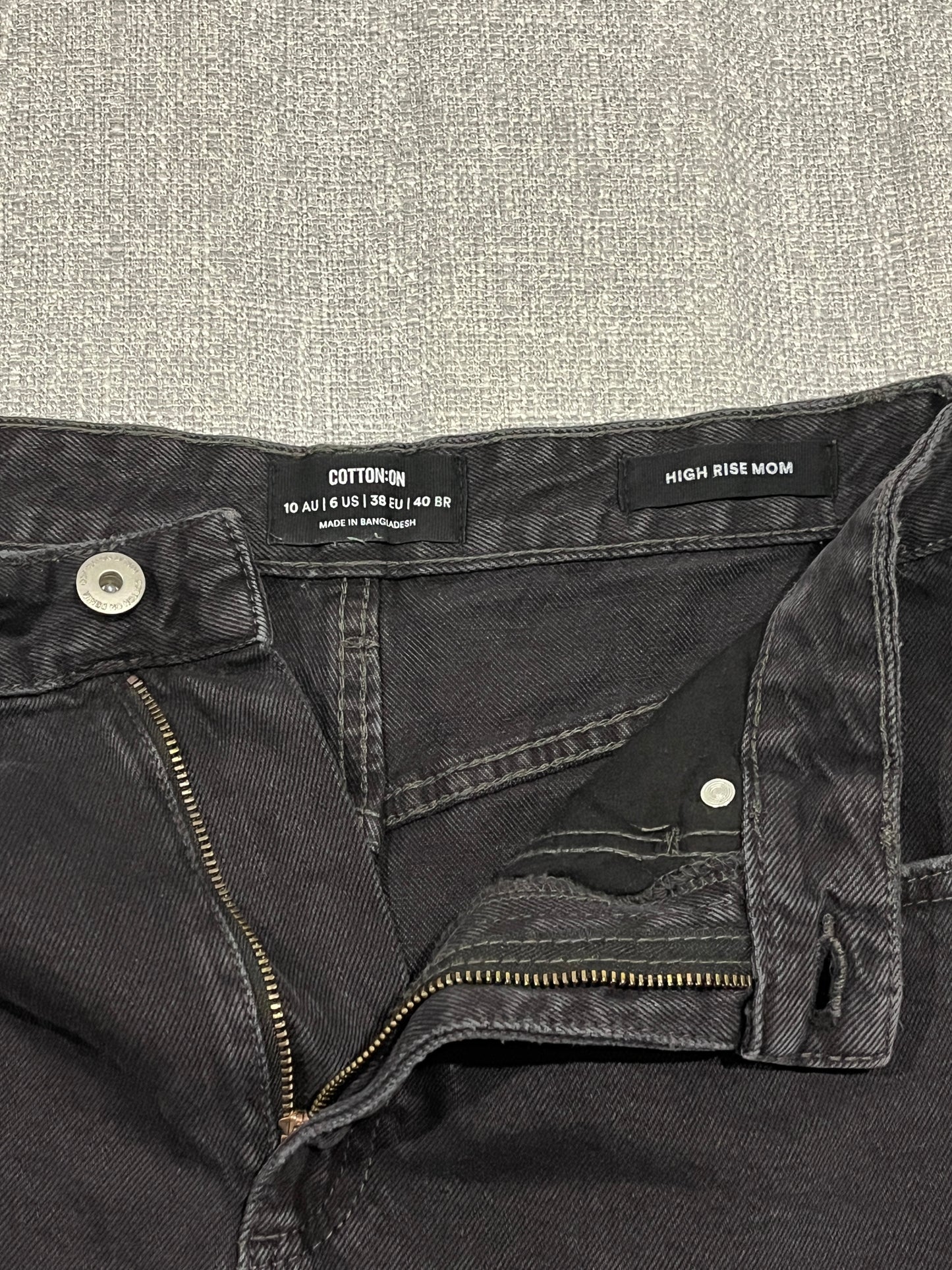 Cotton On Womens Black Denim Shorts size 10