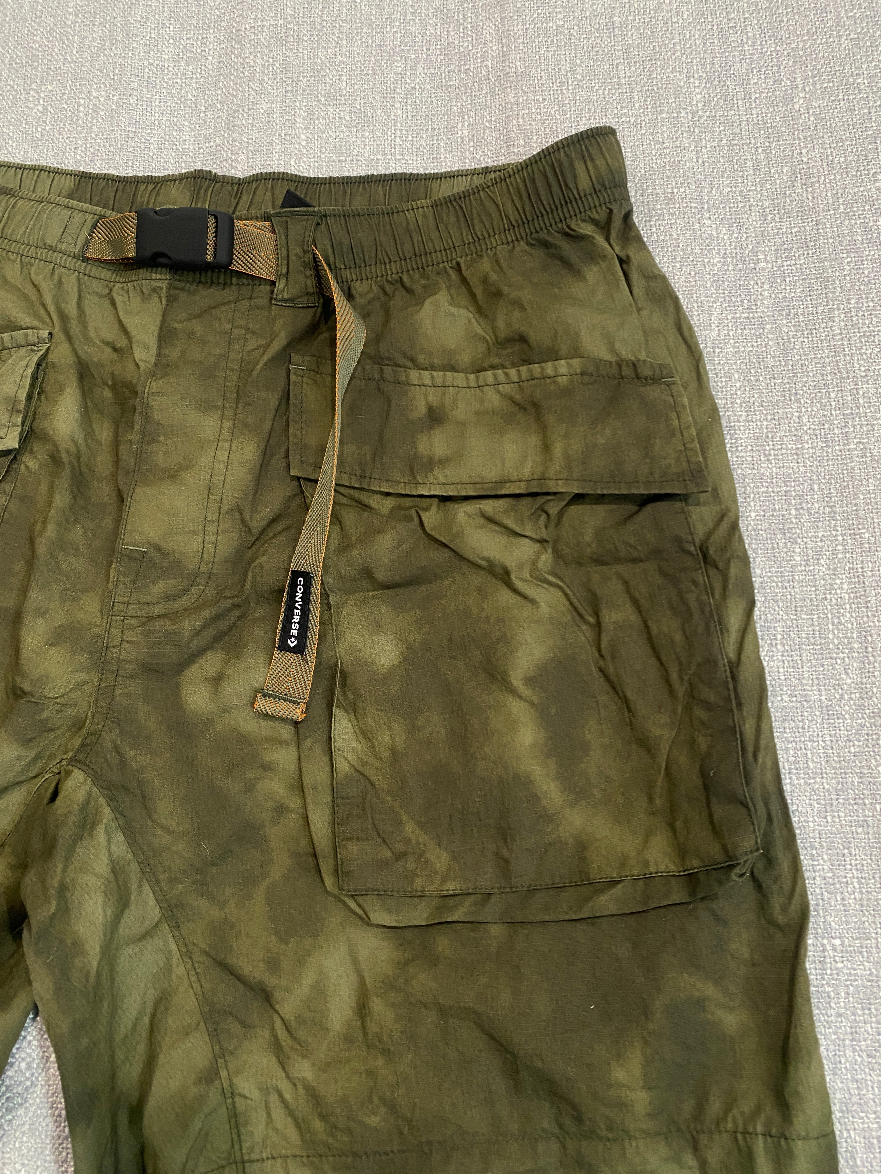 Converse Men's Cargo Shorts in Olive Green