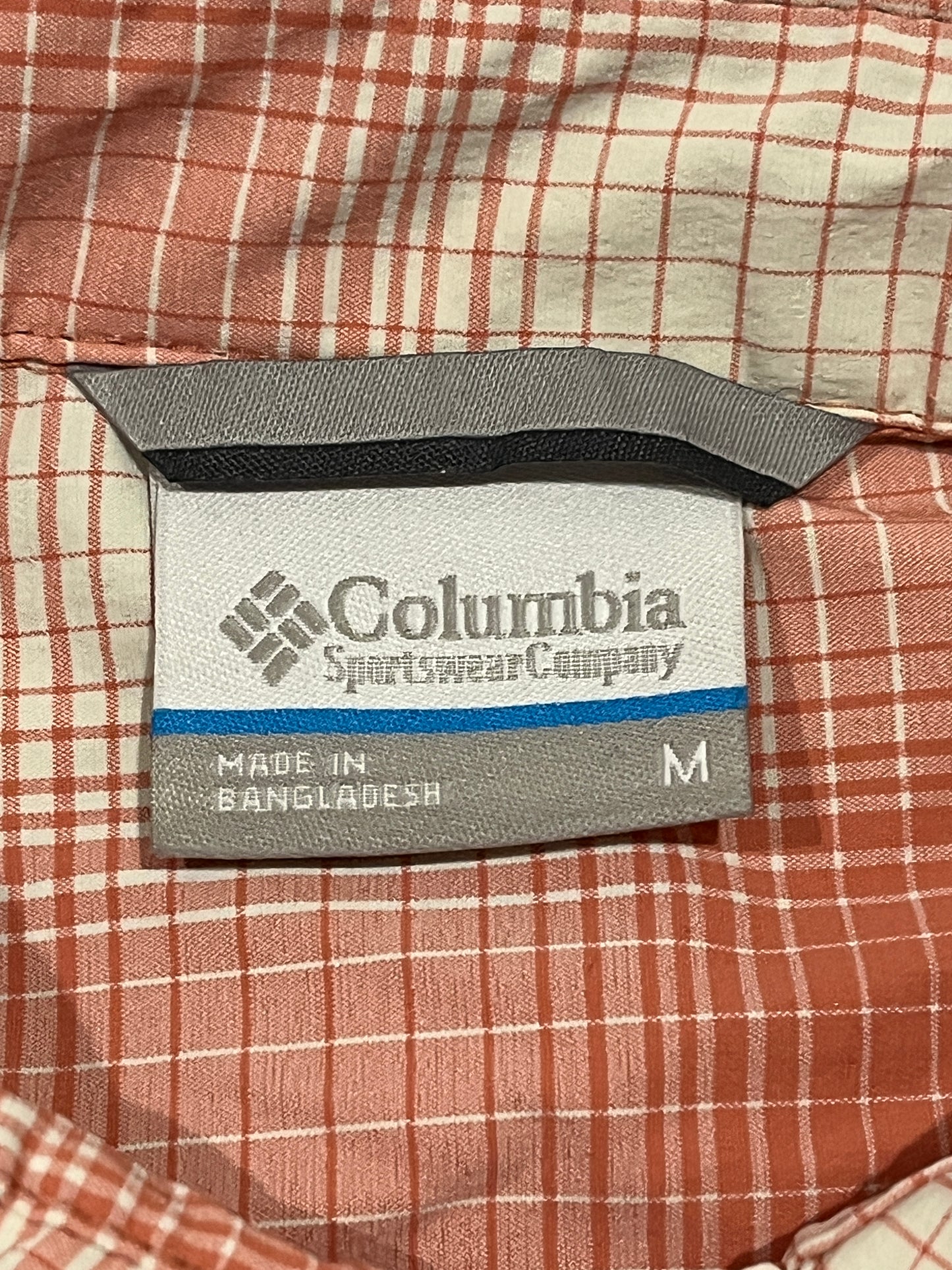 Columbia PFG Omni Shade Long Sleeve Fishing Shirt Pink Plaid Womens Medium