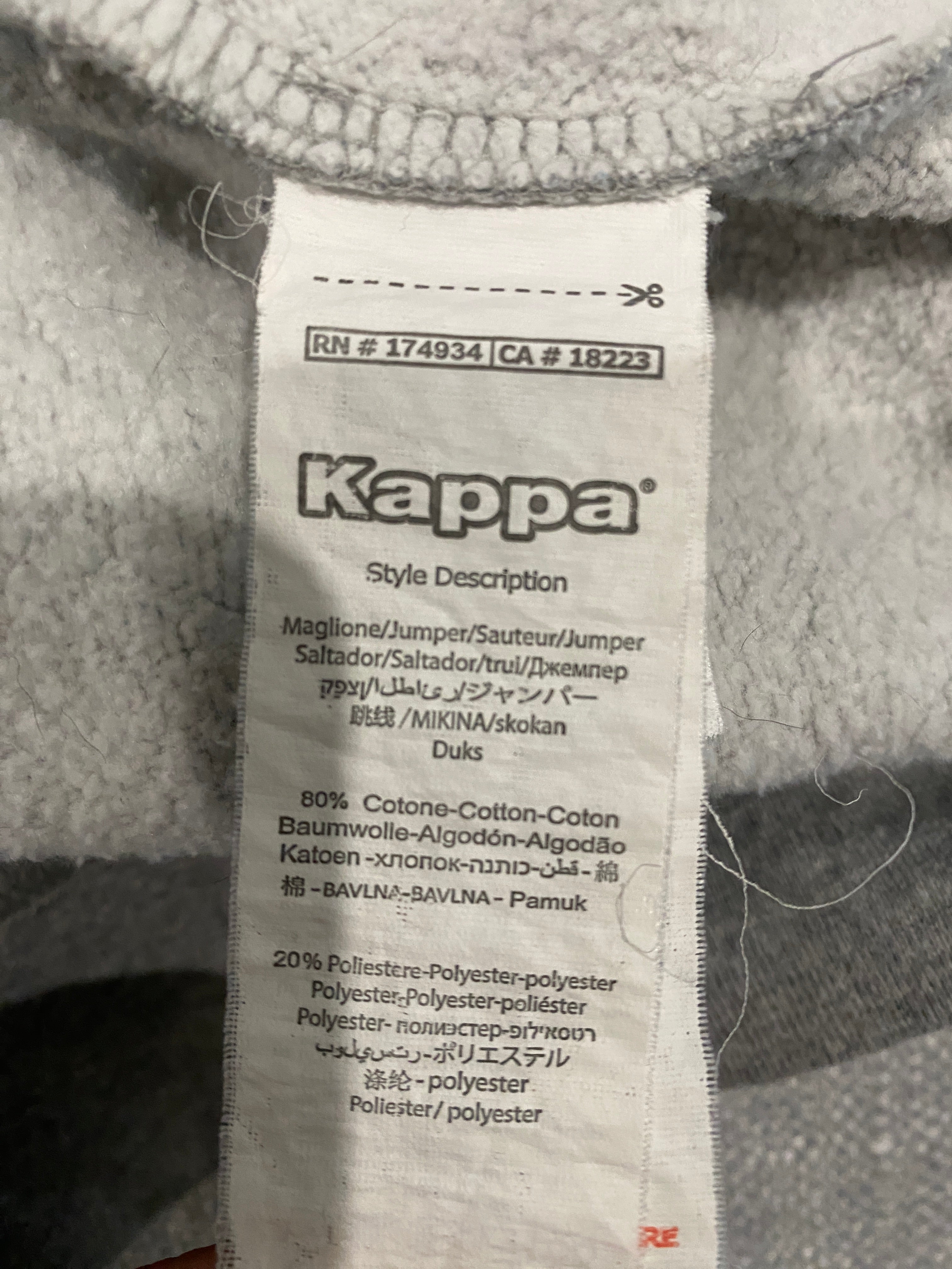 Kappa Grey Crewneck Sweatshirt