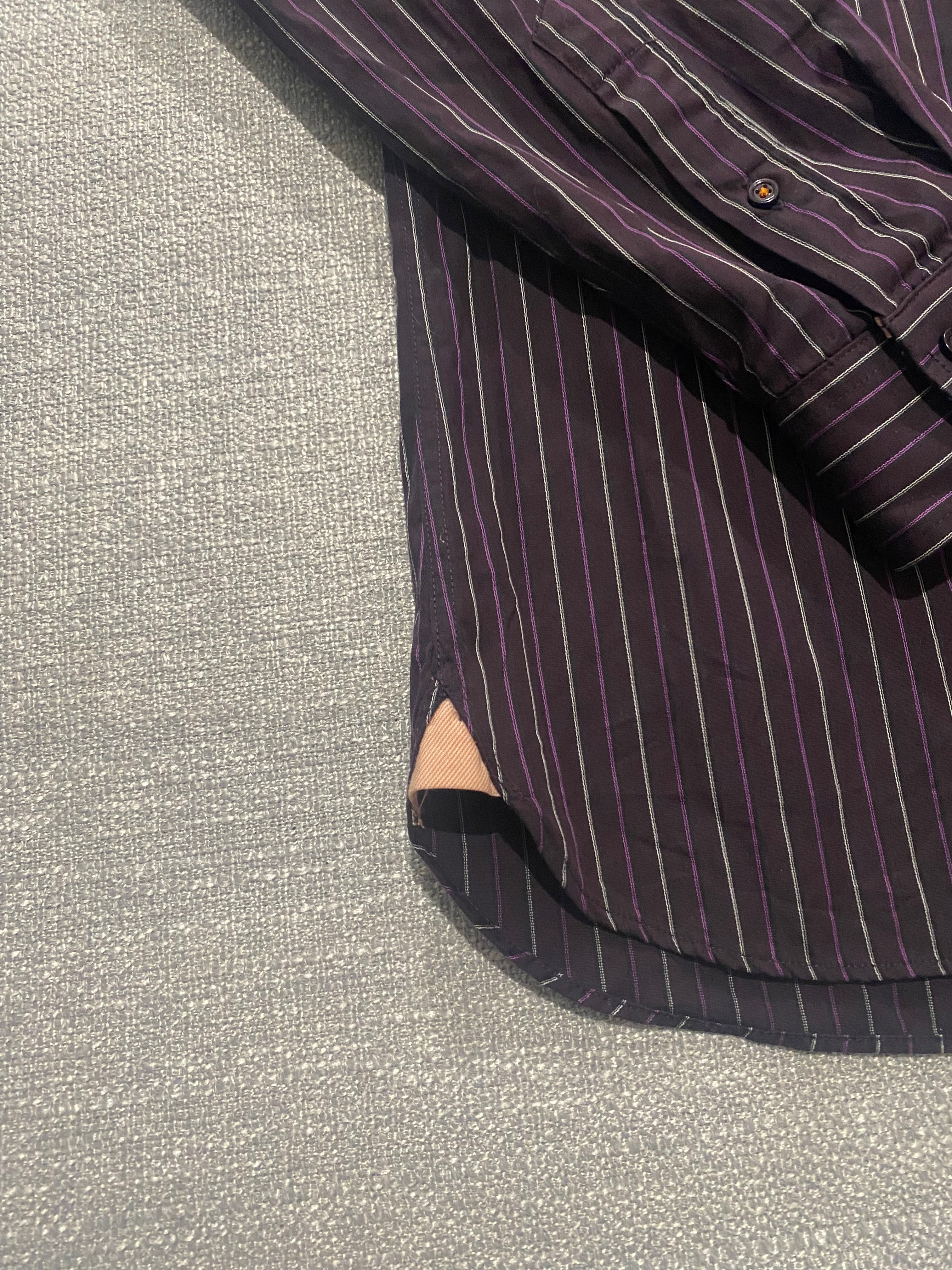 Ben Sherman Purple Striped L/S Shirt